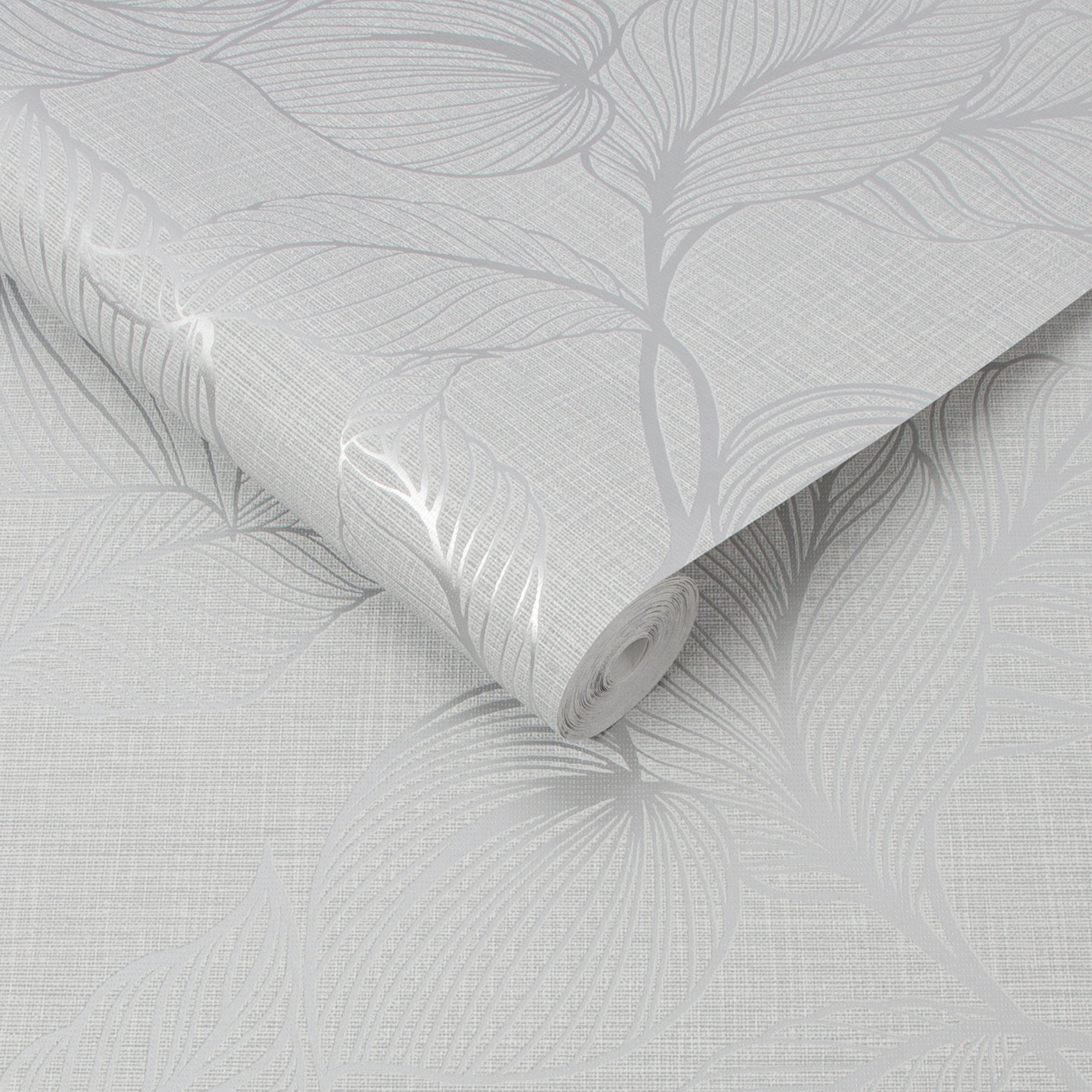 Boutique Vliestapete Royal Palm, aufgeschäumt, botanisch, (1 St), Dunkelblau - 10mx52cm