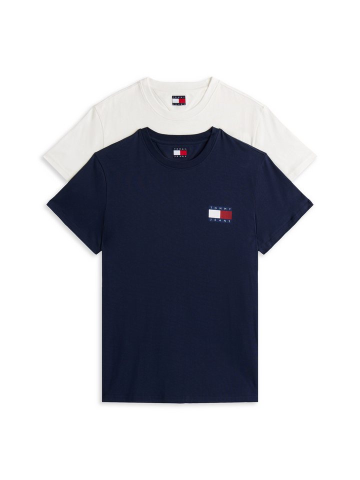 Tommy Jeans T-Shirt TJM SLIM 2PACK ESS FLAG TEE (2-tlg)