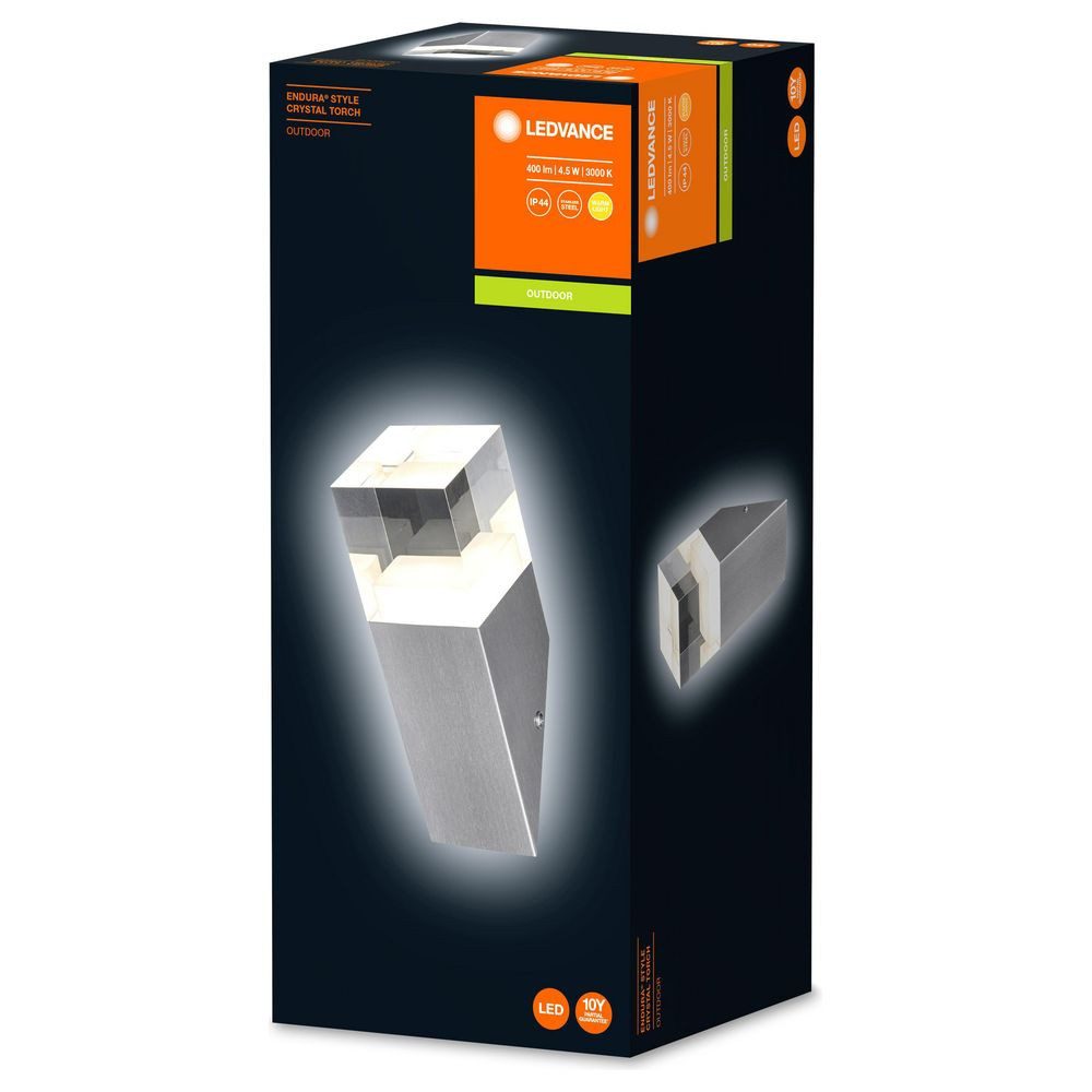 Ledvance Außen-Wandleuchte LED Wandleuchte Endura in Silber 4,5W 400lm IP44 angewinkelt, LED