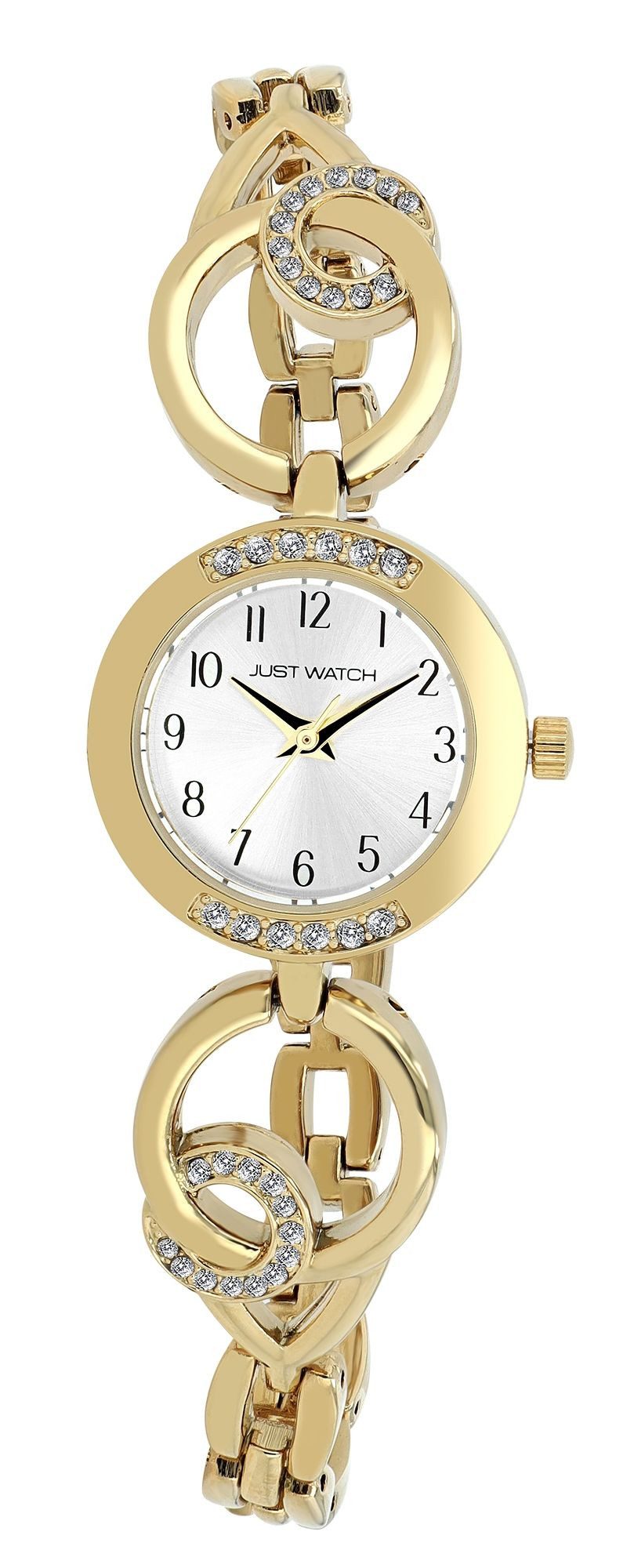 JUST WATCH Quarzuhr Liana mit Gliederarmband, 5 ATM, Similisteine, feminin