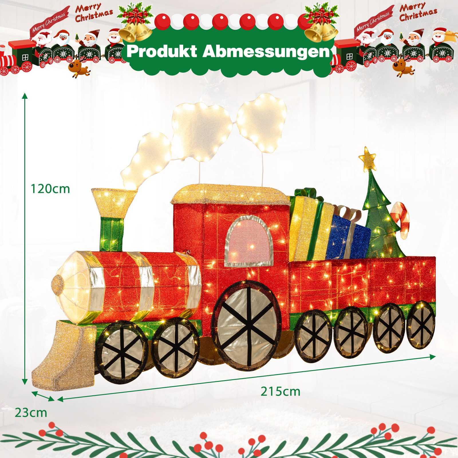 COSTWAY Weihnachtsfigur (1 St), LED Weihnachtszug, günstig online kaufen