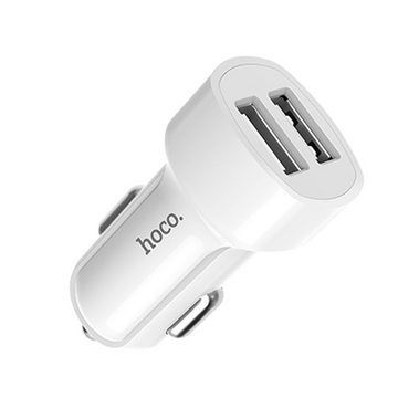 HOCO 12W 2x USB Typ A und micro USB Smartphone-Ladegerät (2400 mA, KFZ Dual USB Lade Stecker Zigarettenanzünder Charger micro USB Kabel)