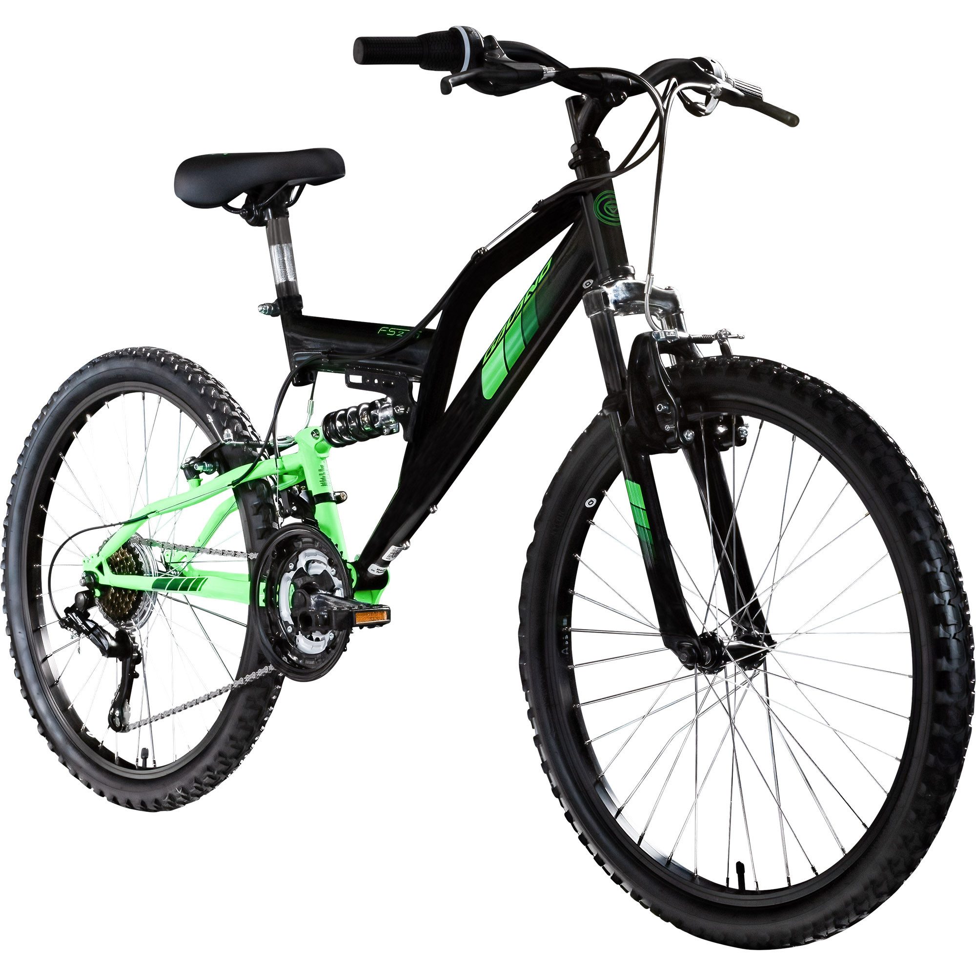 Galano Mountainbike FS240, 18 Gang Shimano Tourney Schaltwerk, Kettenschaltung, Jugendfahrrad 24 Zoll Mountainbike ab 8 Jahre 130 - 145 cm Fahrrad MTB
