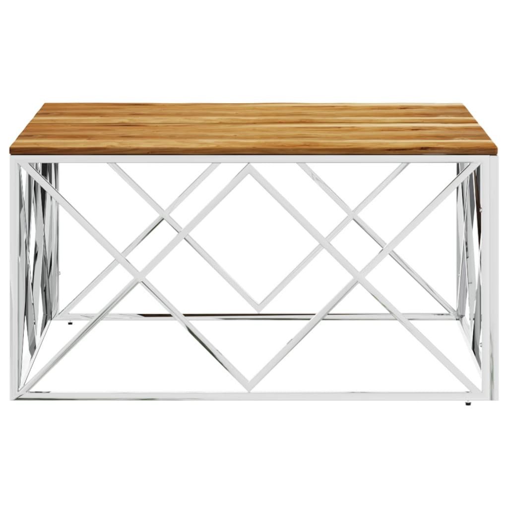 vidaXL Couchtisch Couchtisch Silbern Edelstahl und günstig online kaufen