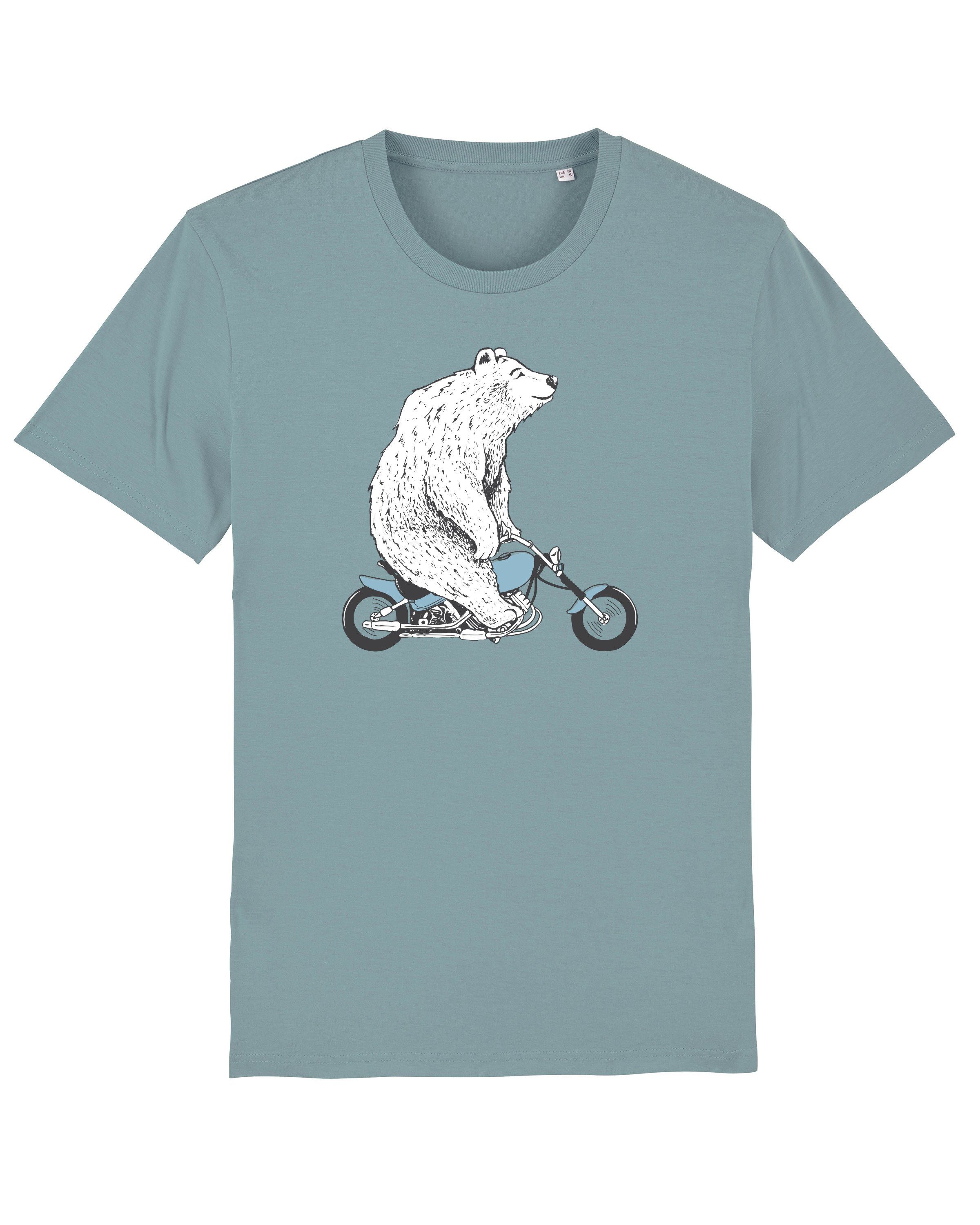 Bike wat? Apparel Bär Print-Shirt auf blau citadel (1-tlg)