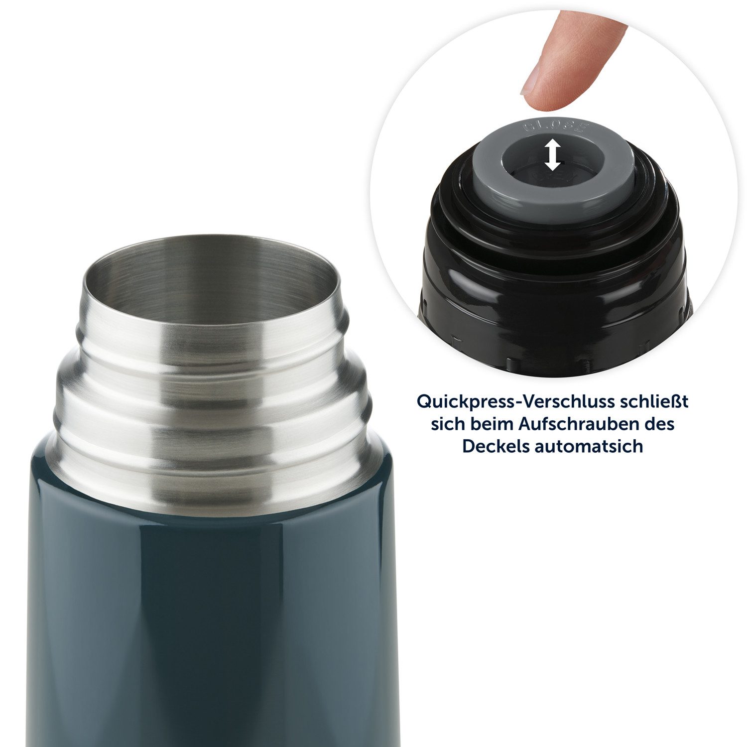 Blumtal Thermoflasche Eifel - auslaufsicherer Trinkbecher, für unterwegs, stundenlange Isolation von warmen Getränken