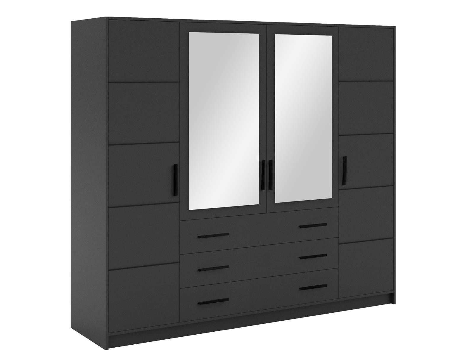 Compleo Kleiderschrank mit 4-türen und 3 günstig online kaufen