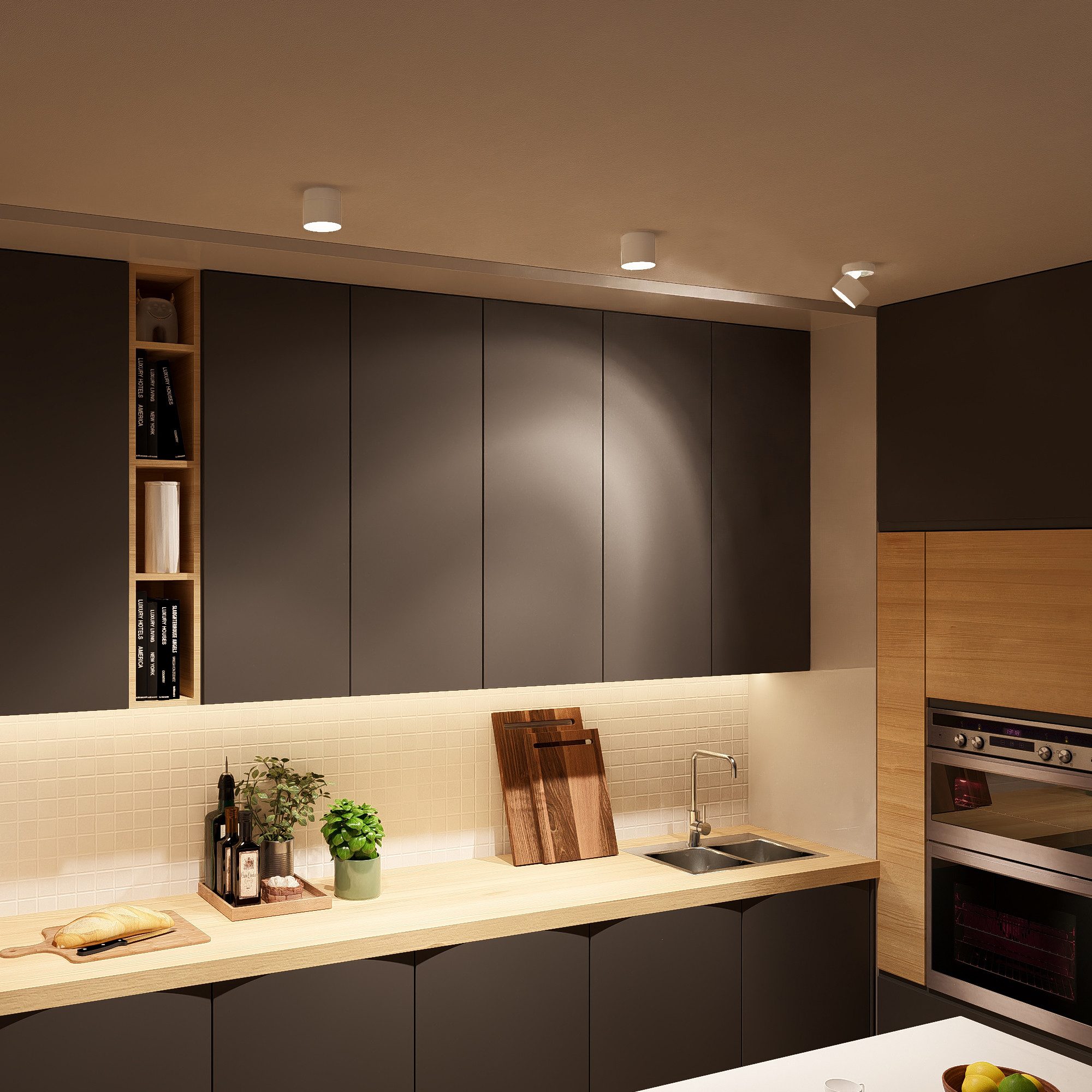 SSC-LUXon LED Aufbaustrahler Deckenlampe SAMU weiß schwenkbar mit GX53 LED günstig online kaufen