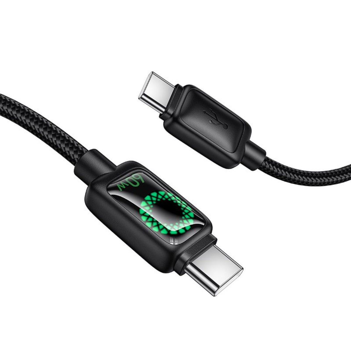 hoco. U146 USB-Kabel, USB C Stecker, USB C (120 cm), LCD Display, 60 W PD QC 3.0, Daten 480 Mb/s