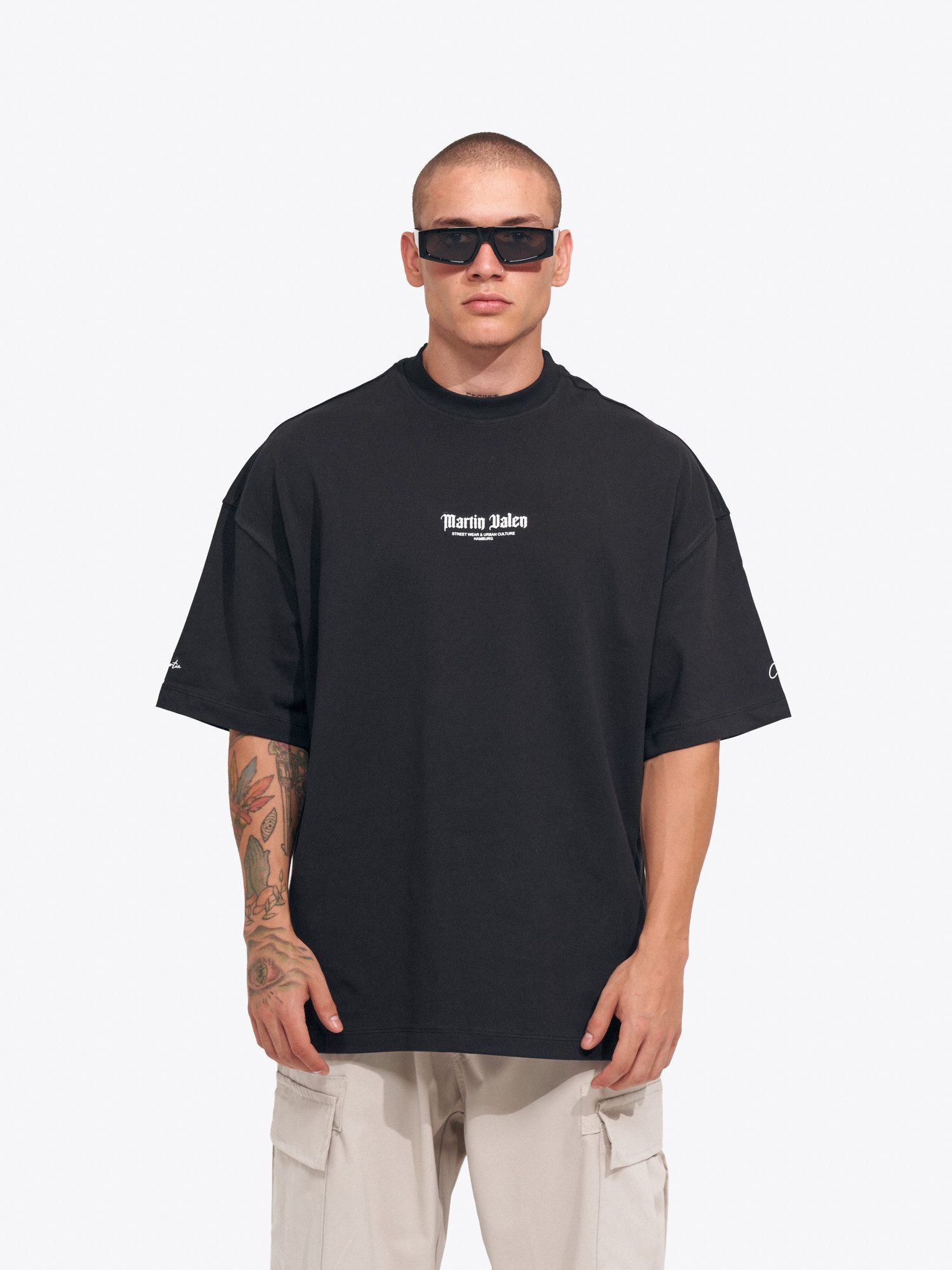Martin Valen T-Shirt Übergroßes 3D-gedrucktes T-Shirt aus dickem Stoff