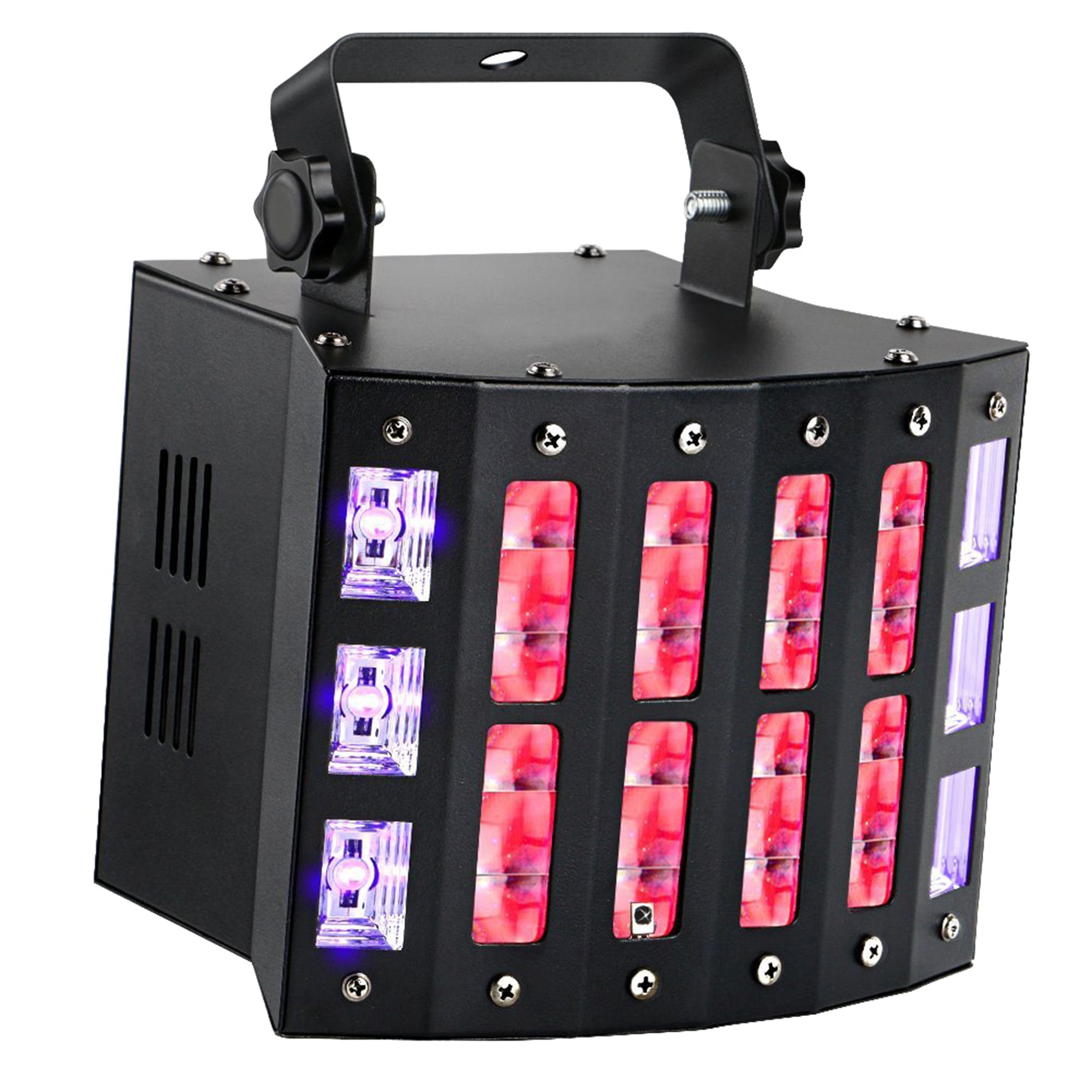 PURElight LED Scheinwerfer, FX Mini Derby, Showeffekt, RGB LEDs, UV/Weiß LEDs, DMX