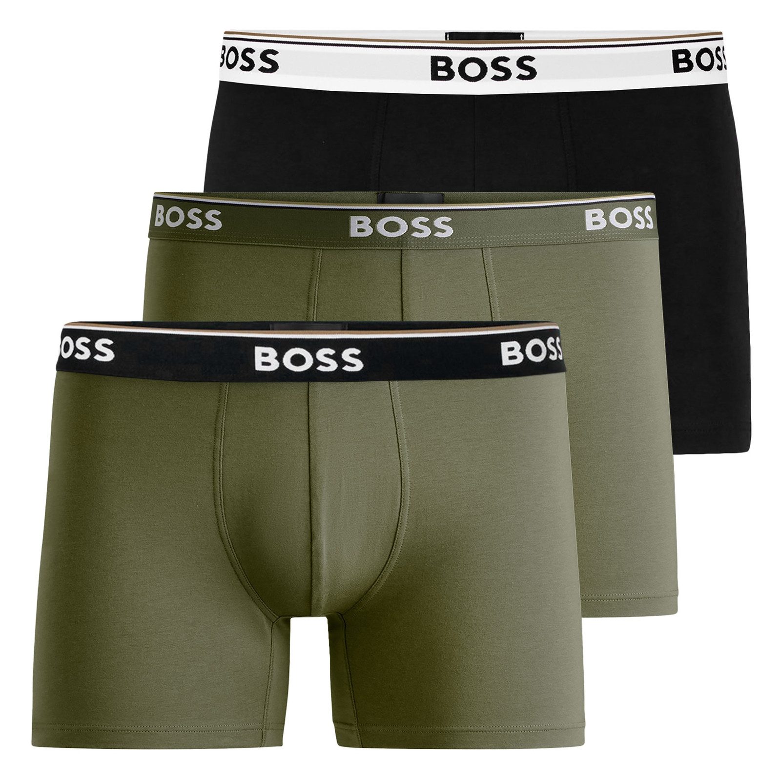 BOSS Boxer Cotton Stretch (3-St) mit umlaufend eingewebtem Markenschriftzug günstig online kaufen