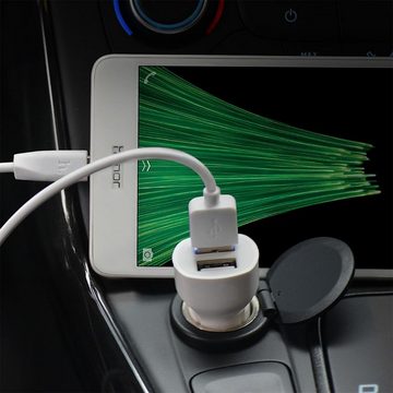 HOCO 12W 2x USB Typ A und micro USB Smartphone-Ladegerät (2400 mA, KFZ Dual USB Lade Stecker Zigarettenanzünder Charger micro USB Kabel)