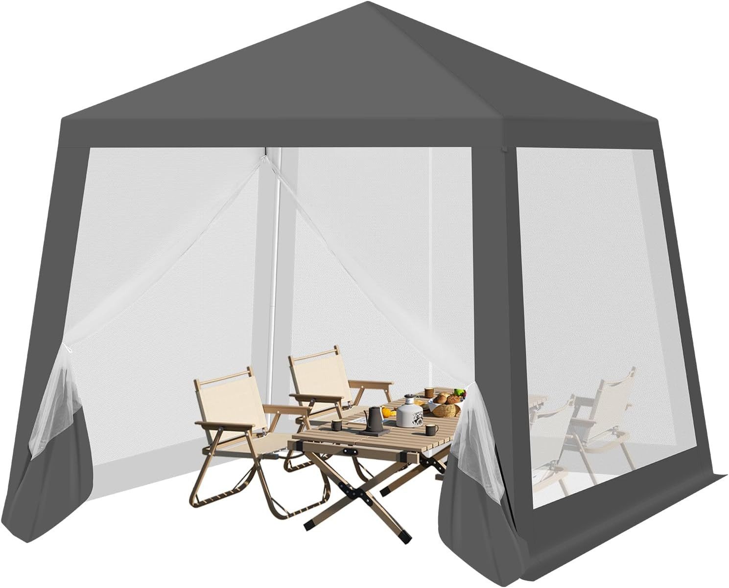 Woltu Pavillon, mit 4 Seitenteilen, 3x3 günstig online kaufen