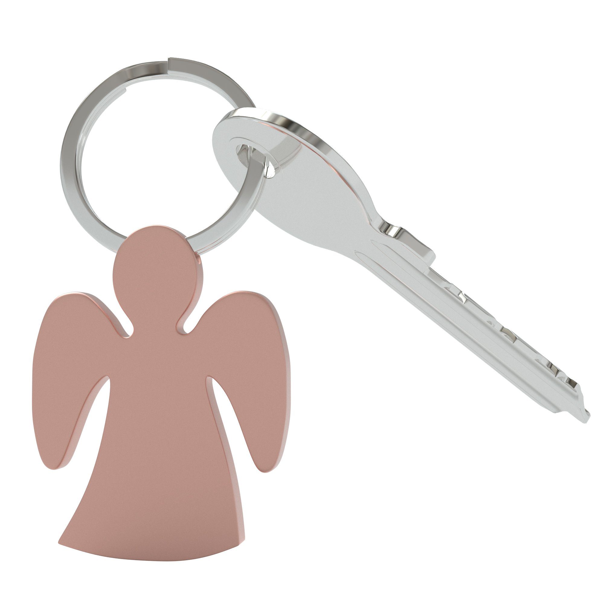 EAZY CASE Schlüsselanhänger Schlüsselanhänger Guardian Angel, Geschenk für Frau Schlüsselanhänger Engel Konfirmation Matt Rosé Gold