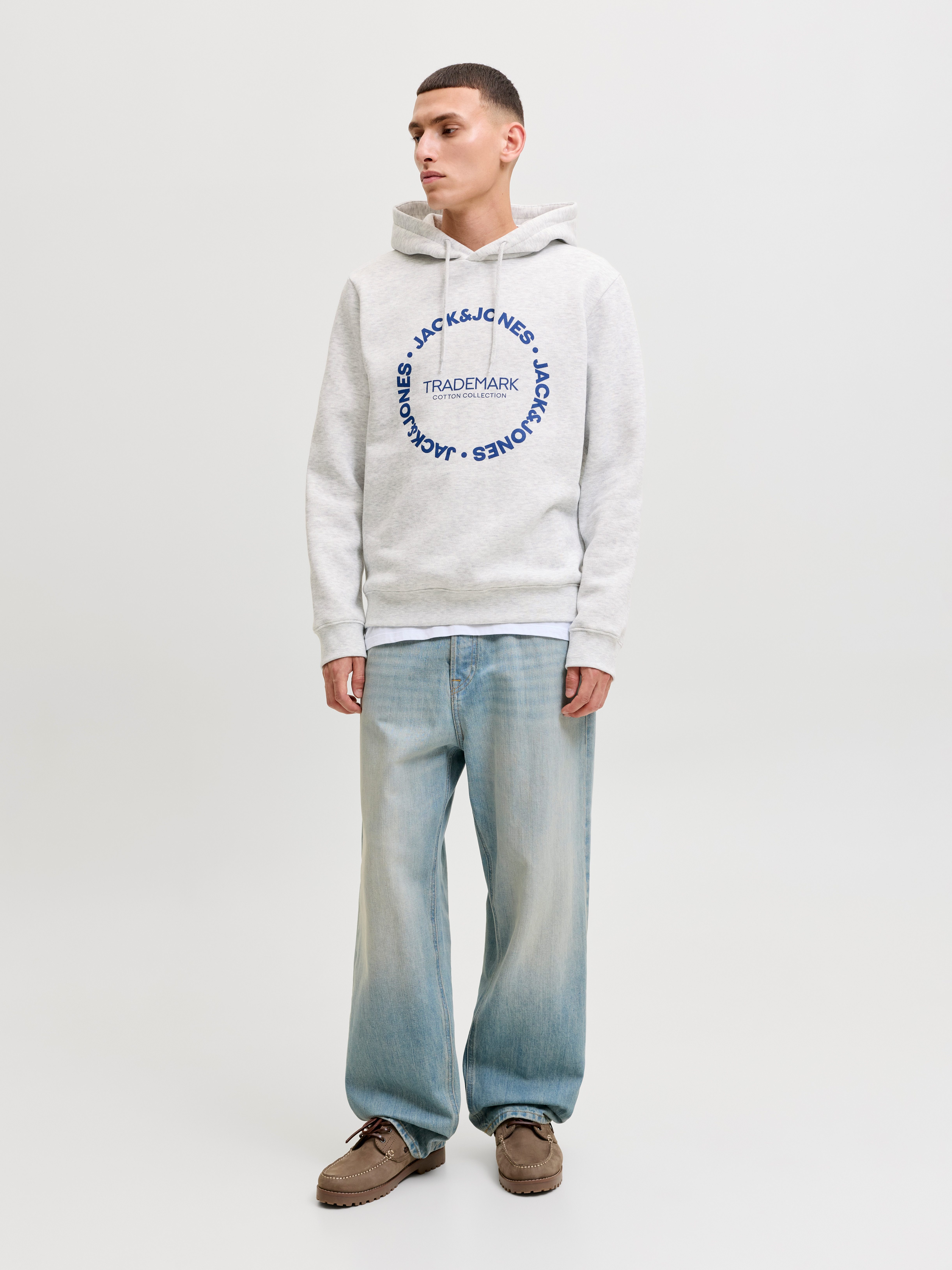 Jack & Jones Kapuzensweatshirt JJBENSON SWEAT HOOD Materialmix, regular fit – Bild 4 von 5
