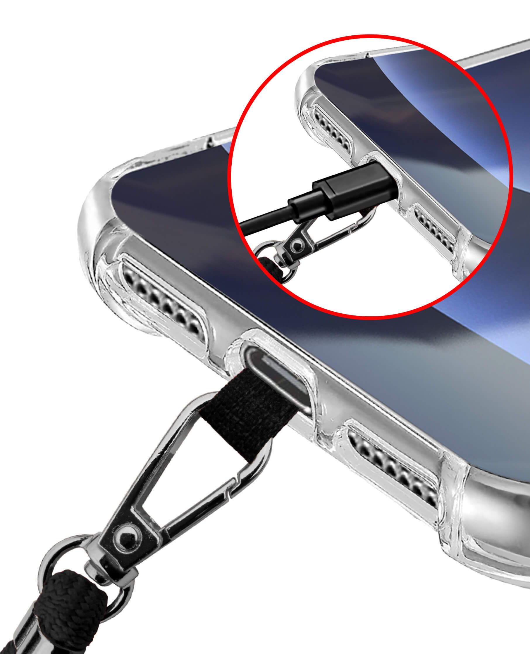 mtb more energy Handykette Universal (HBS) Metallfarbe silber, für nahezu alle Smartphone-Hüllen – Bild 5 von 5