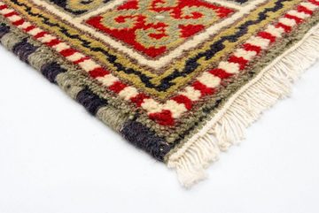 Wollteppich Kazak Teppich handgeknüpft grau, morgenland, rechteckig, Höhe: 8 mm