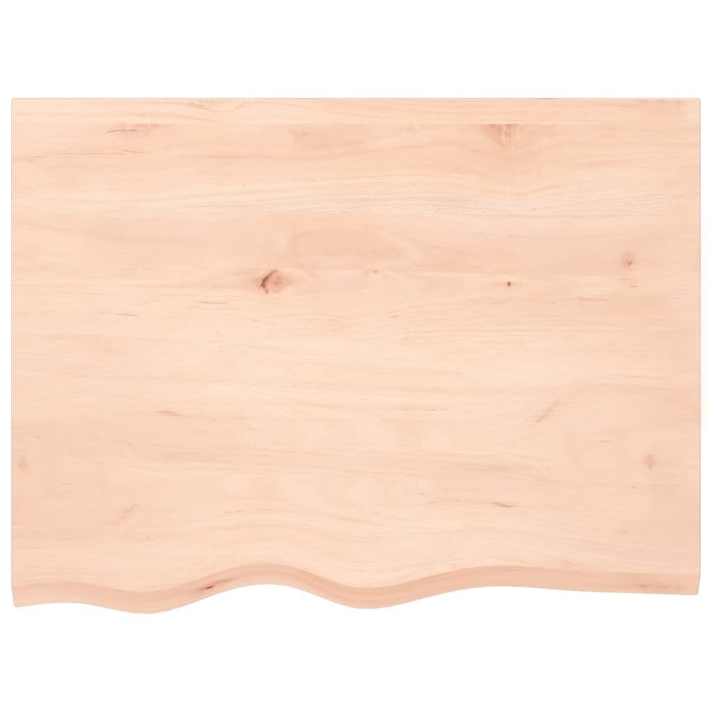 cm furnicato Eiche Massivholz Tischplatte 80x60x(2-6) Unbehandelt
