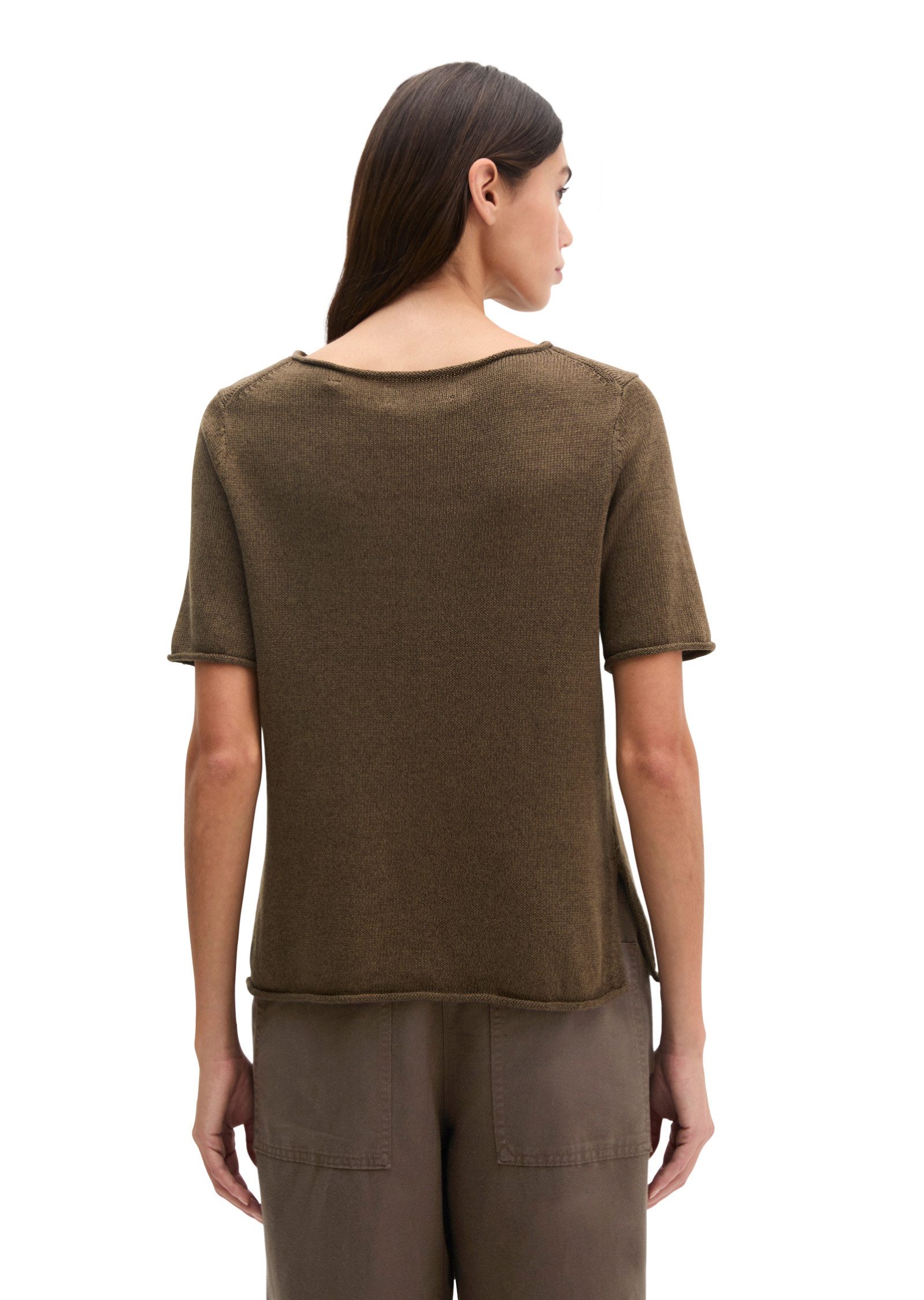 Marc O'Polo Strickpullover aus Organic Cotton-Leinen-Mix
