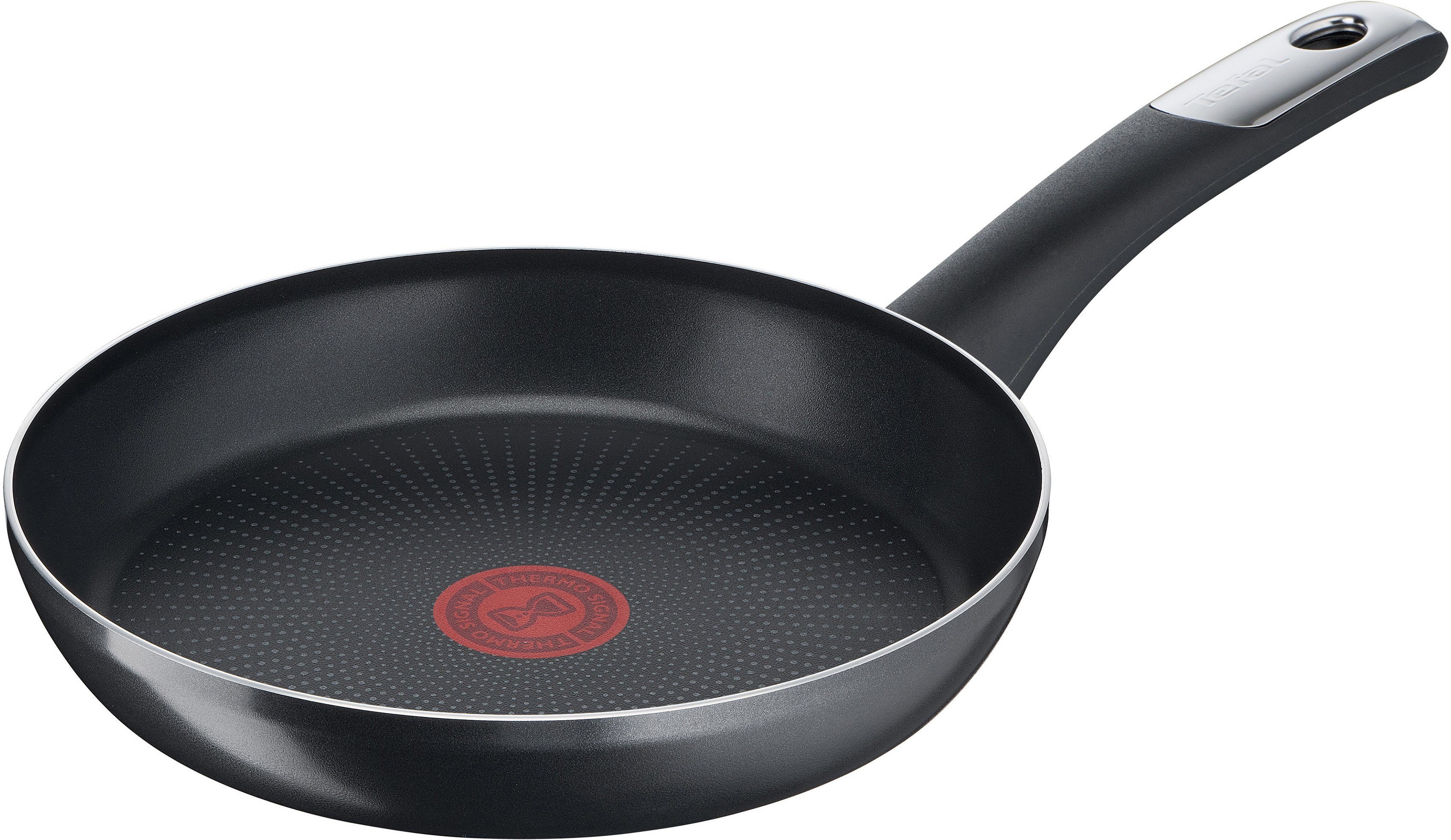 Tefal Bratpfanne Hard Titanium Essential, Aluminium (1-tlg), Titanium Antihaftversiegelung, Thermo-Signal, Gas+Elektro+Glaskeramik)