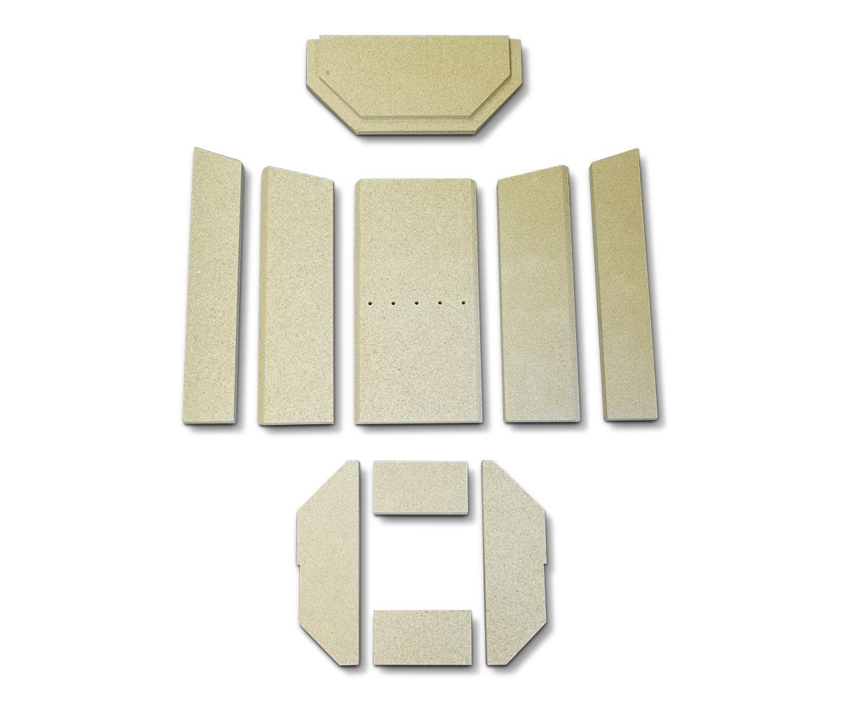 kaminXpert Feuerraumplatten für Justus Usedom 5 Kaminofen Ersatzteil Feuerraumauskleidung