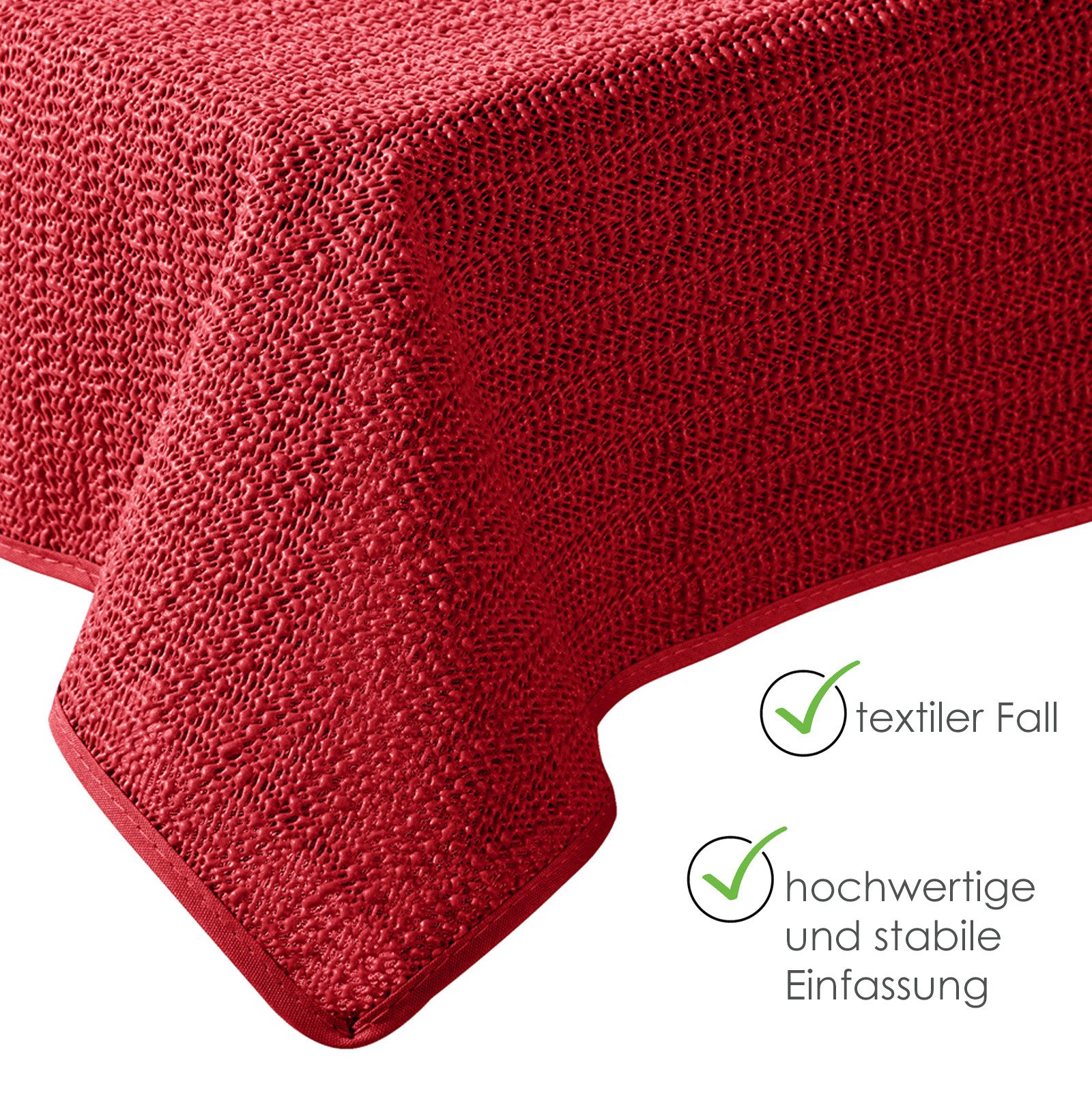 heimtexland Gartentischdecke Outdoor Tischdecke Garten Balkon Camping Tischdeko (Stück 1-tlg, 1), wetterfest I robust I UV-beständig I rutschfest I waschbar
