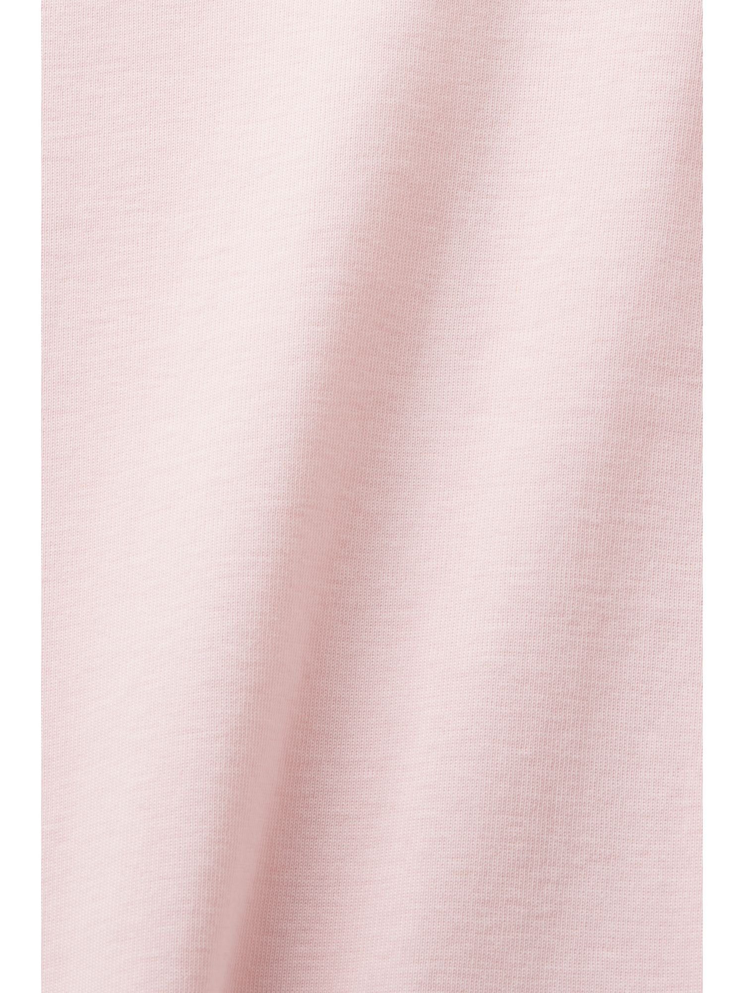 Top Esprit T-Shirt (1-tlg) PINK Strass-Logo PASTEL mit