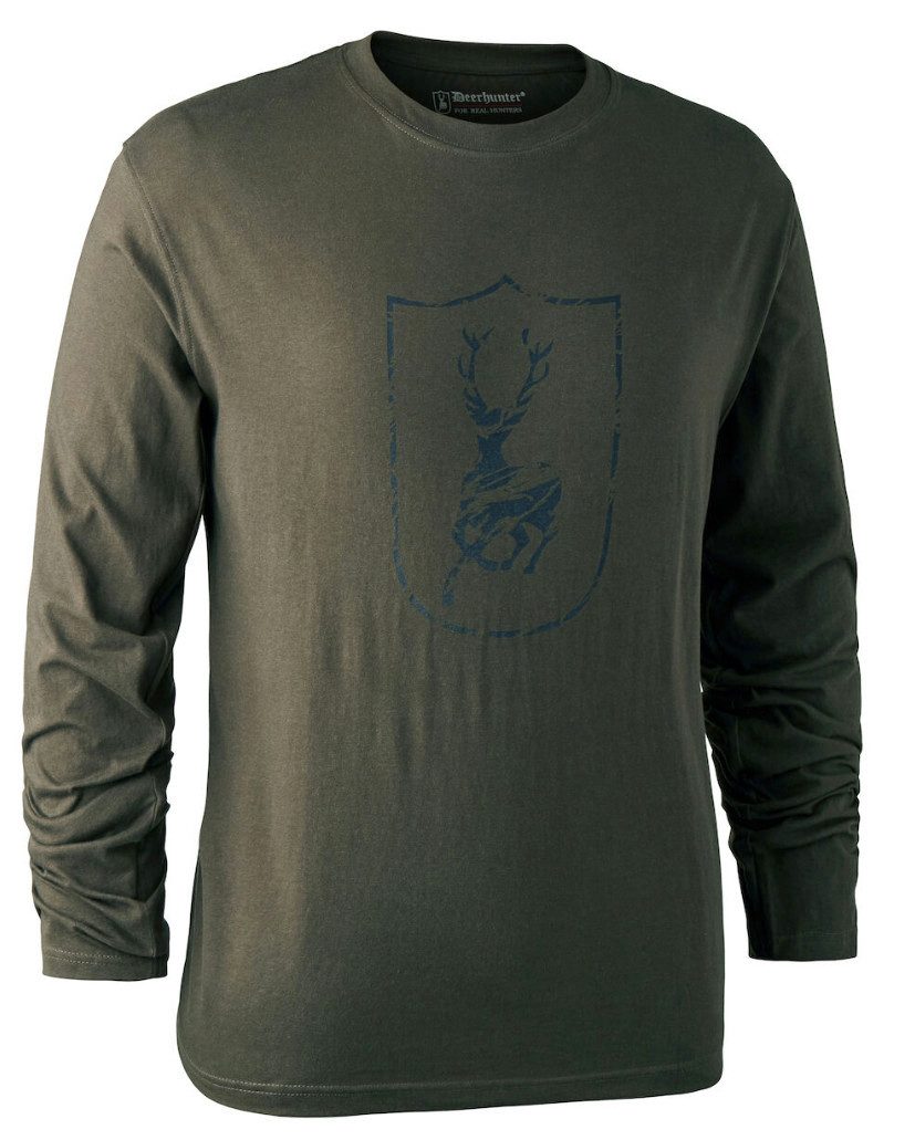 Deerhunter Outdoorhemd DEERHUNTER Logo T-Shirt mit langen Ärmeln 2XL