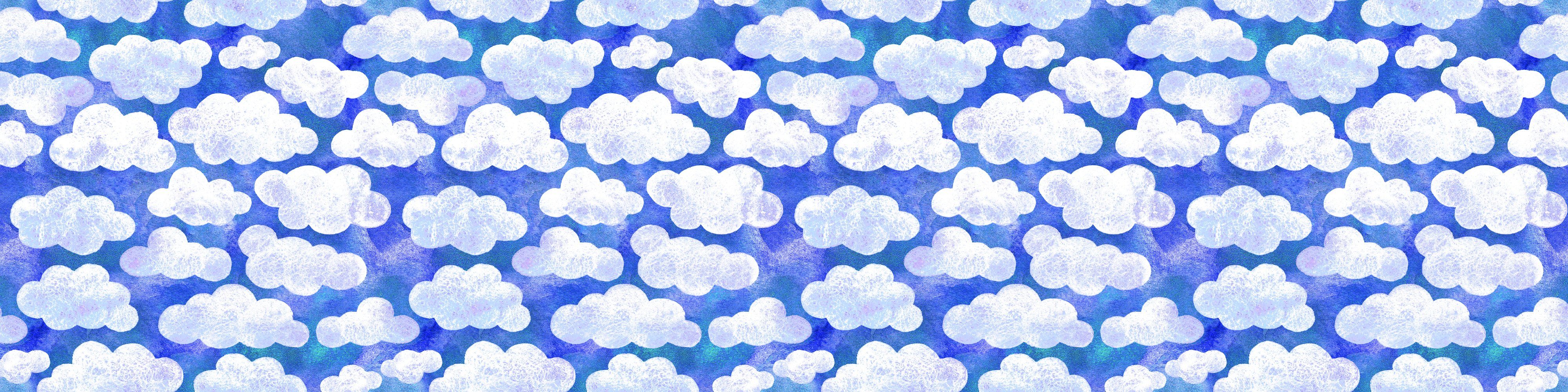 queence Bordüre Wolken, glatt, gemustert, (Set, 3 St), selbstklebend