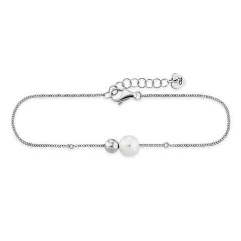 CAÏ Armband 925/- Sterling Silber rhodiniert Perle Kugel