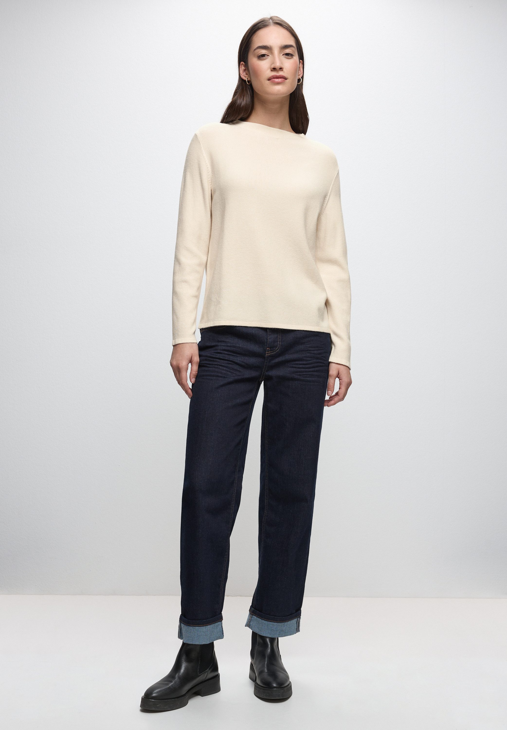 STREET ONE Strickpullover aus softem Materialmix