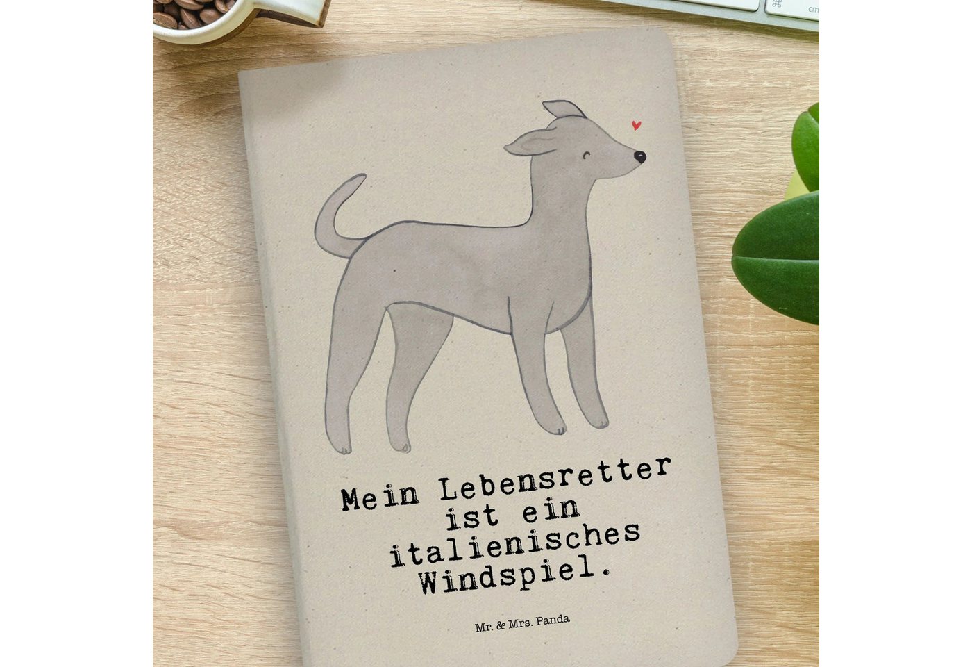 Thumbnail - Mr. & Mrs. Panda Notizbuch Italienisches Windspiel Lebensretter - Transparent - Geschenk, DIN A4 Mr. & Mrs. Panda, Premi...