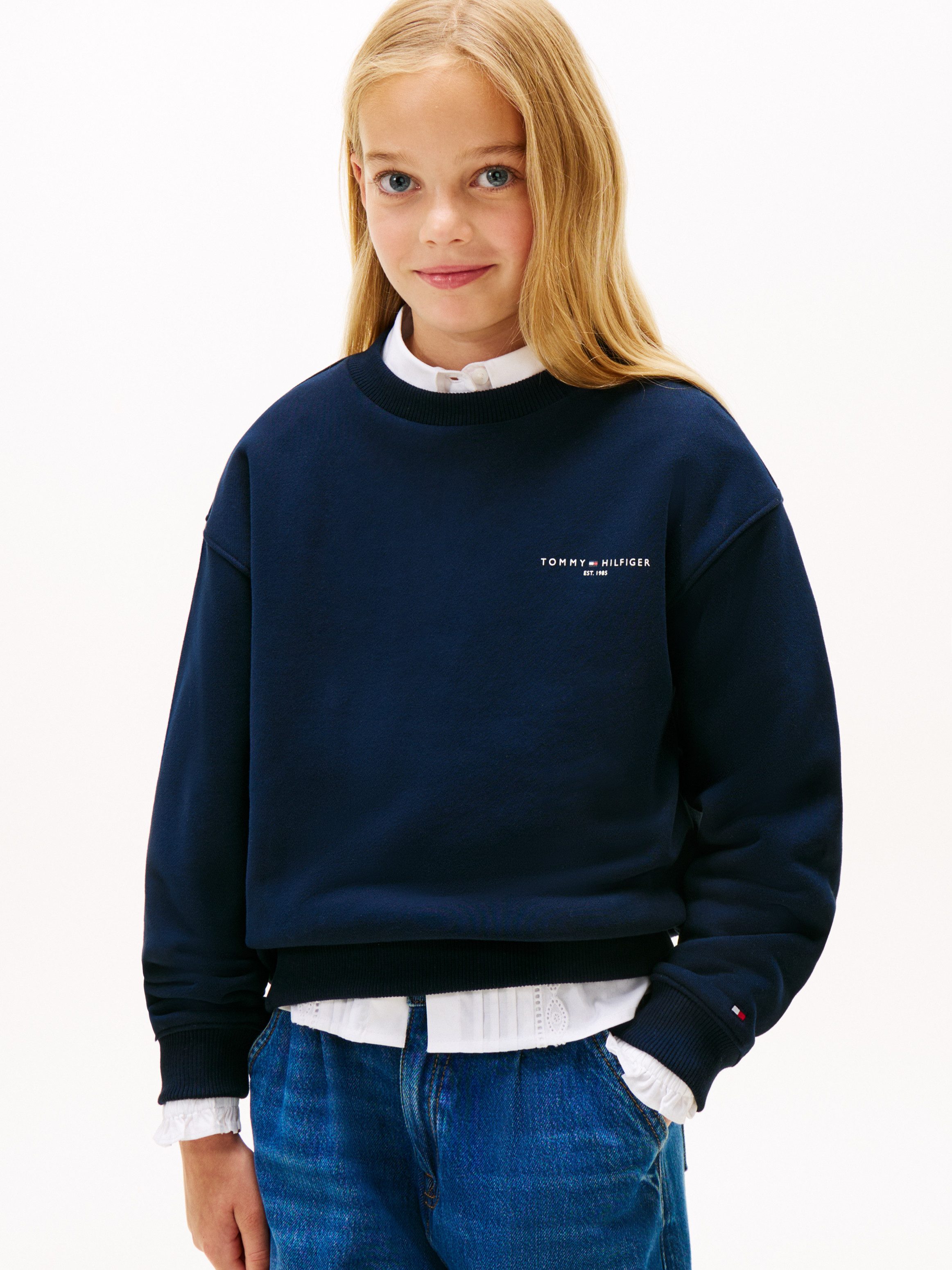 Tommy Hilfiger Sweatshirt MINI CORP C-NECK Kinder bis 16 Jahre, für Jungen und Mädchen, regular fit