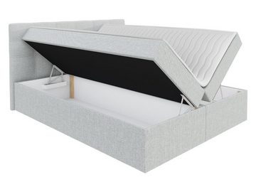 MIRJAN24 Boxspringbett Fado II (Kopfteil, Matratze und Topper), Continentalbett mit 2 Bettkästen, Doppelbett