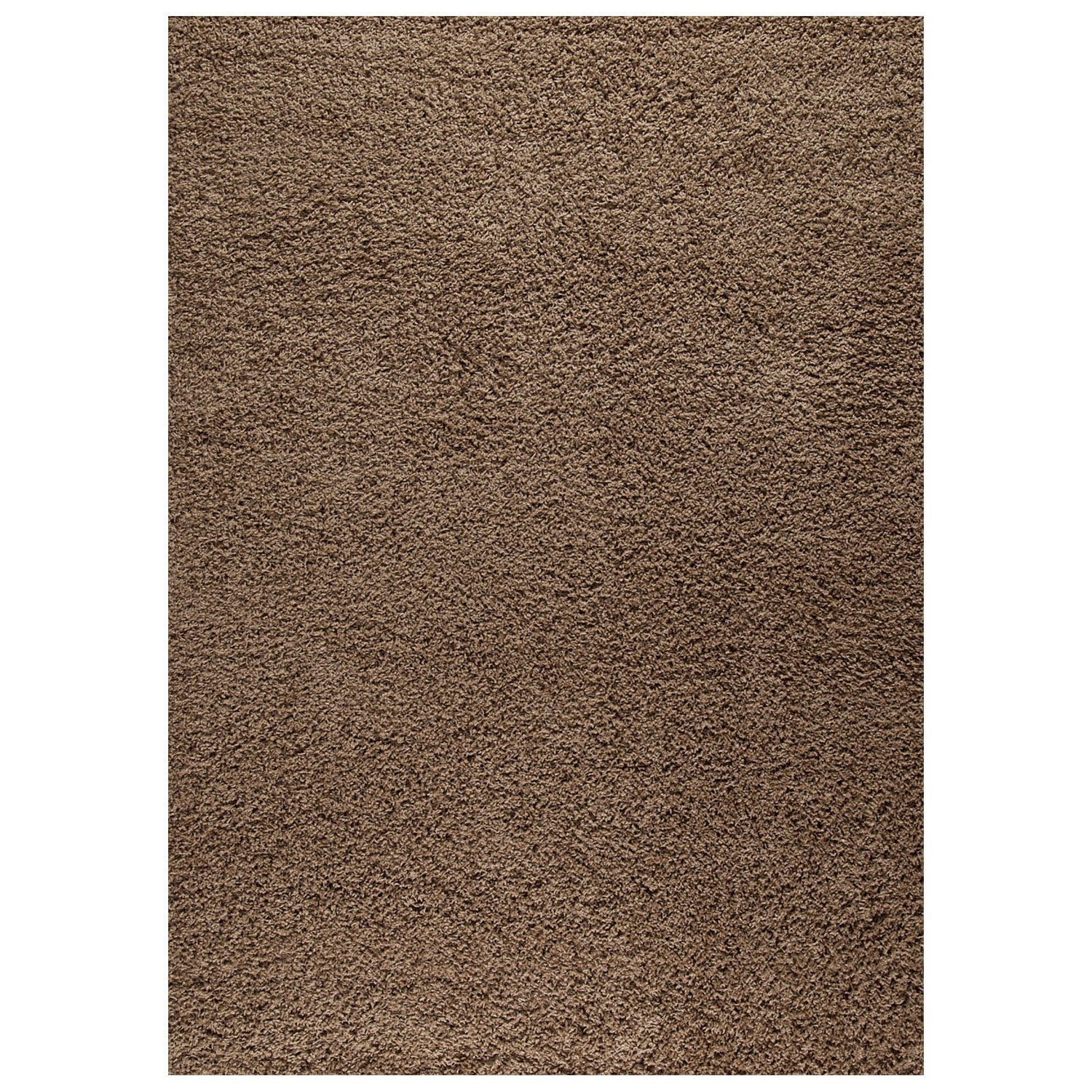 Vimoda Teppich Shaggy, Hochflor-Teppich Uni in Nougat, Rechteckig, Höhe: 30 günstig online kaufen