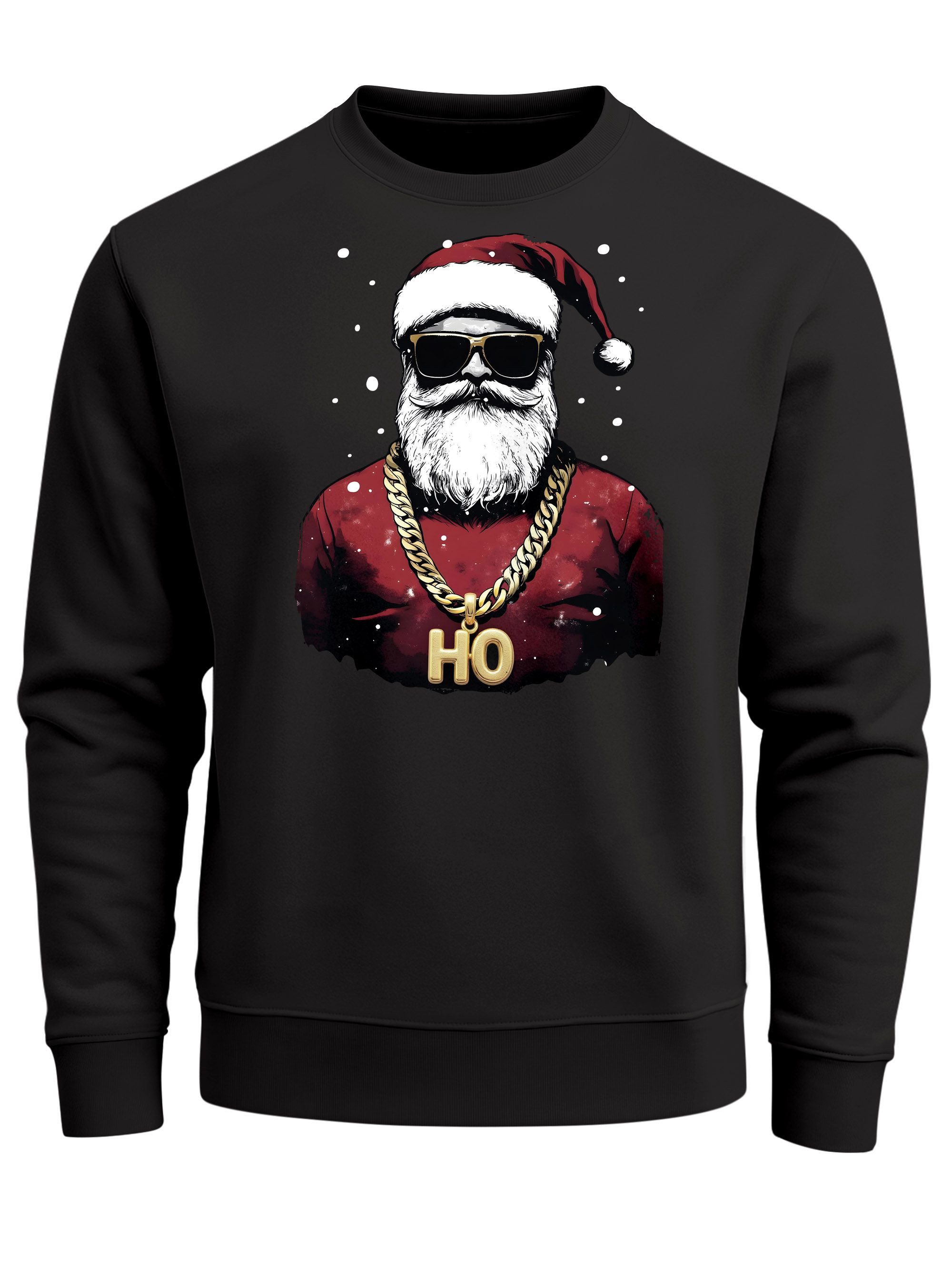 Sweatshirt Sweatshirt Herren Weihnachten Weihnachtspullover Santa HoHoHo