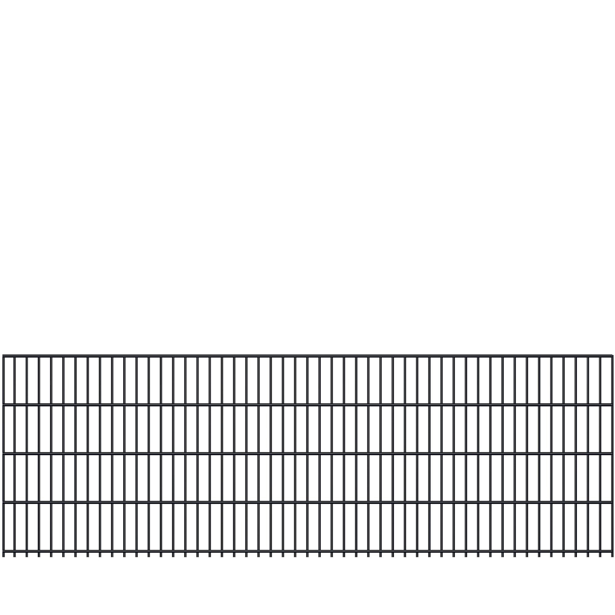 Fischer und Adamek Gartenzaun Doppelstabmattenzaun Element, (Höhe: 830 mm, Farbe: Anthrazitgrau), Einzelmatte