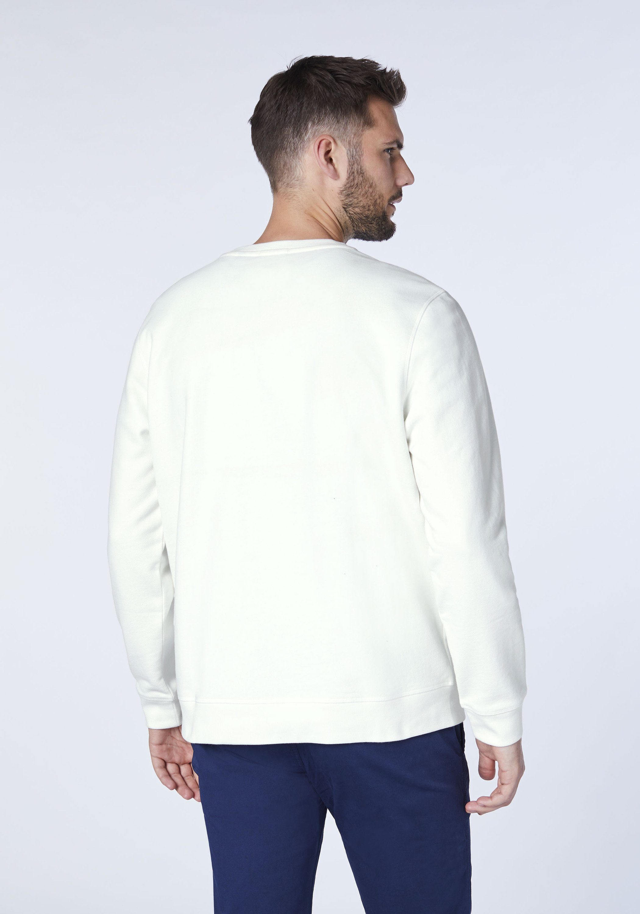 weiß Chiemsee im Sweatshirt Sweater Label-Look 1