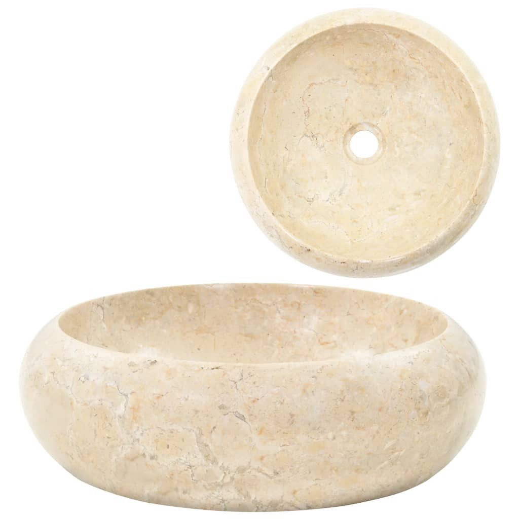 vidaXL Waschbecken, Waschtisch 40x12 cm Marmor Creme günstig online kaufen