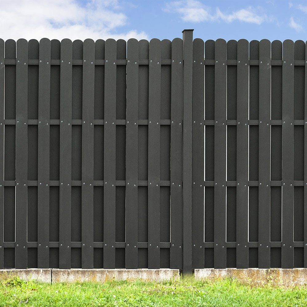 HOME DELUXE Gartenzaun WPC Sichtschutzzaun VISTA, 1x Element + 2x