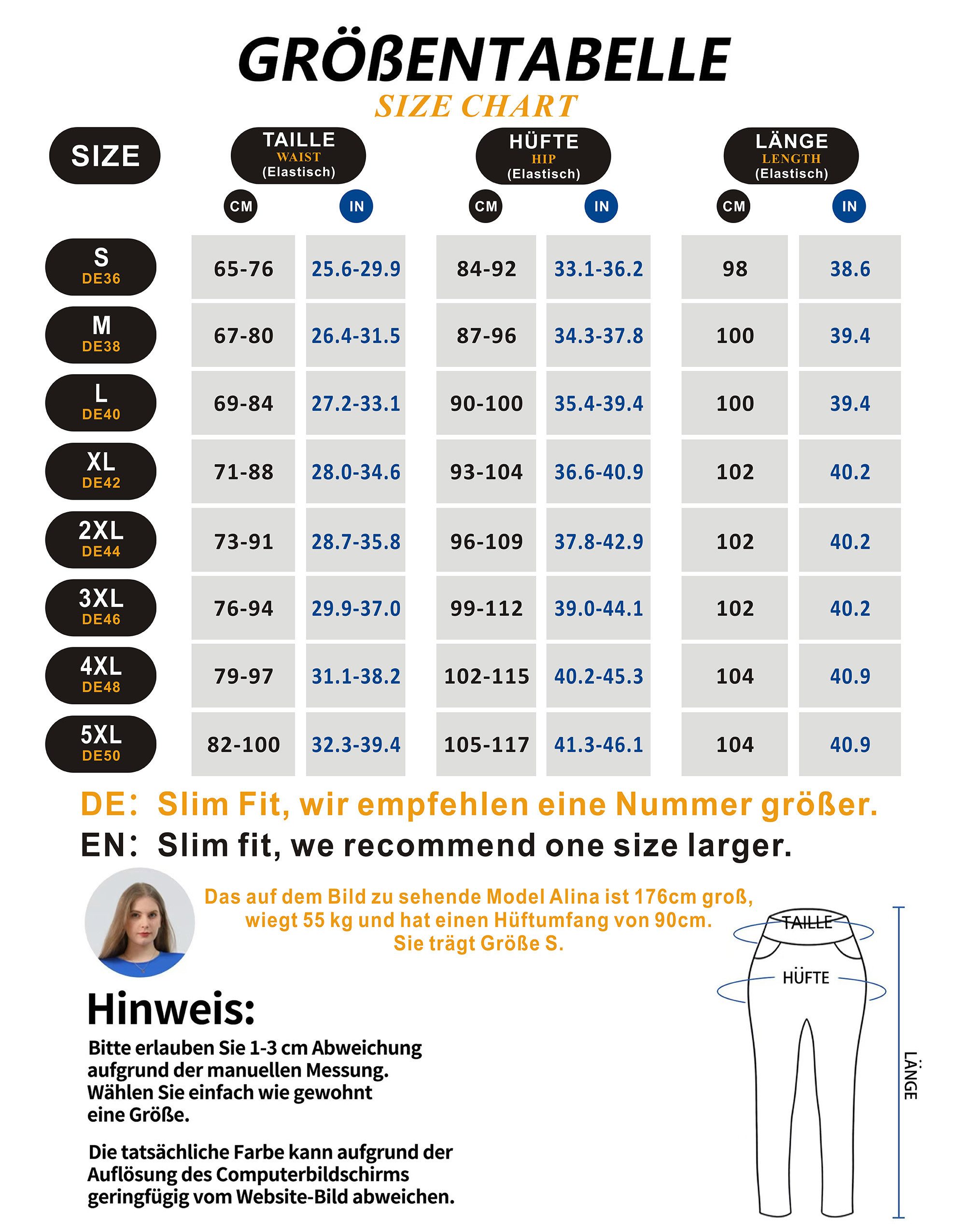 Jepo Leggings Elastische Damenhose Thermoleggings warm Fit Navy-4XL Bequeme günstig online kaufen