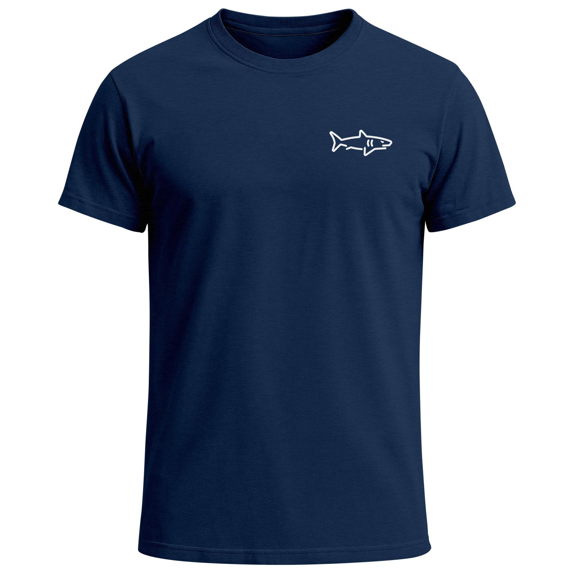 Neverless Print-Shirt Herren T-Shirt mit Hai Print - Kurzarm Shirt mit deze günstig online kaufen