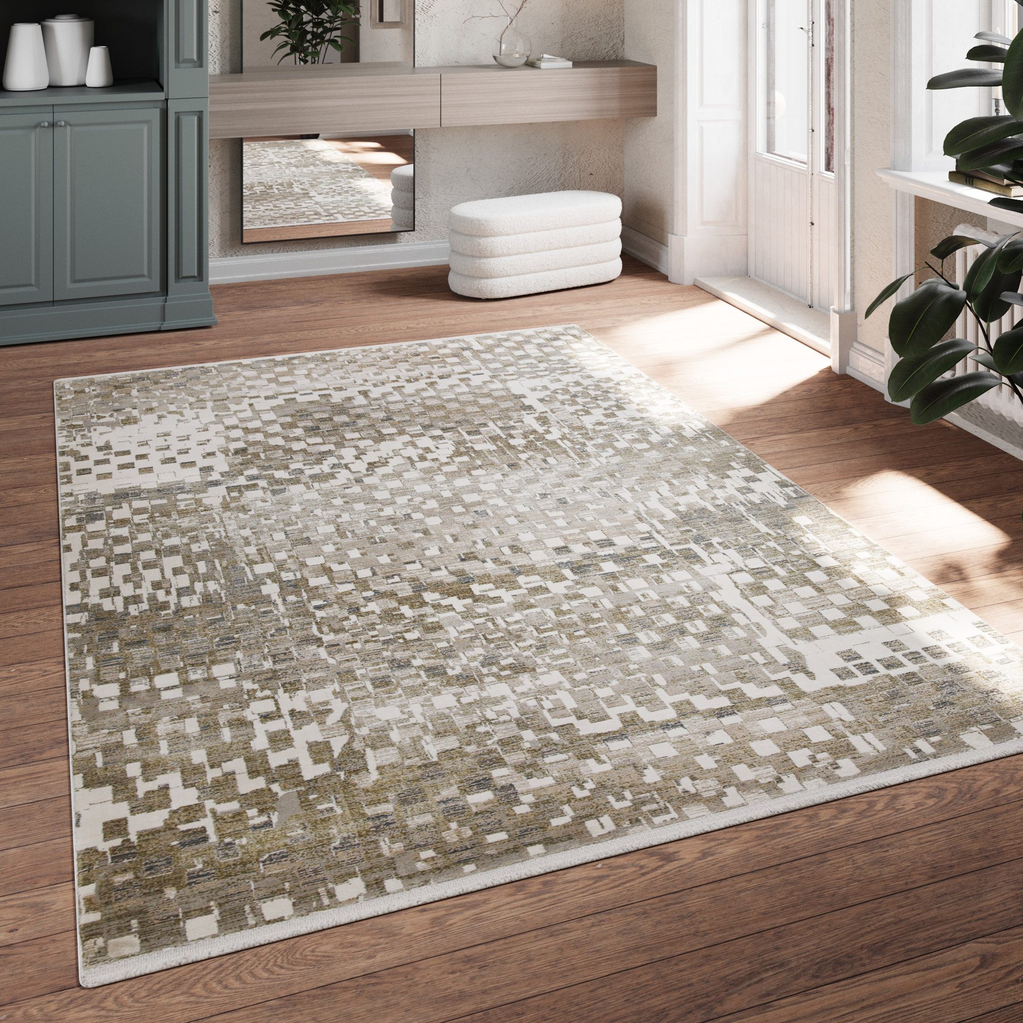 Esprit Teppich Jala, rechteckig, Höhe: 7 mm, Kurzflorteppich, edel, gewebt, modern, geometrisch, weich, Wohnzimmer