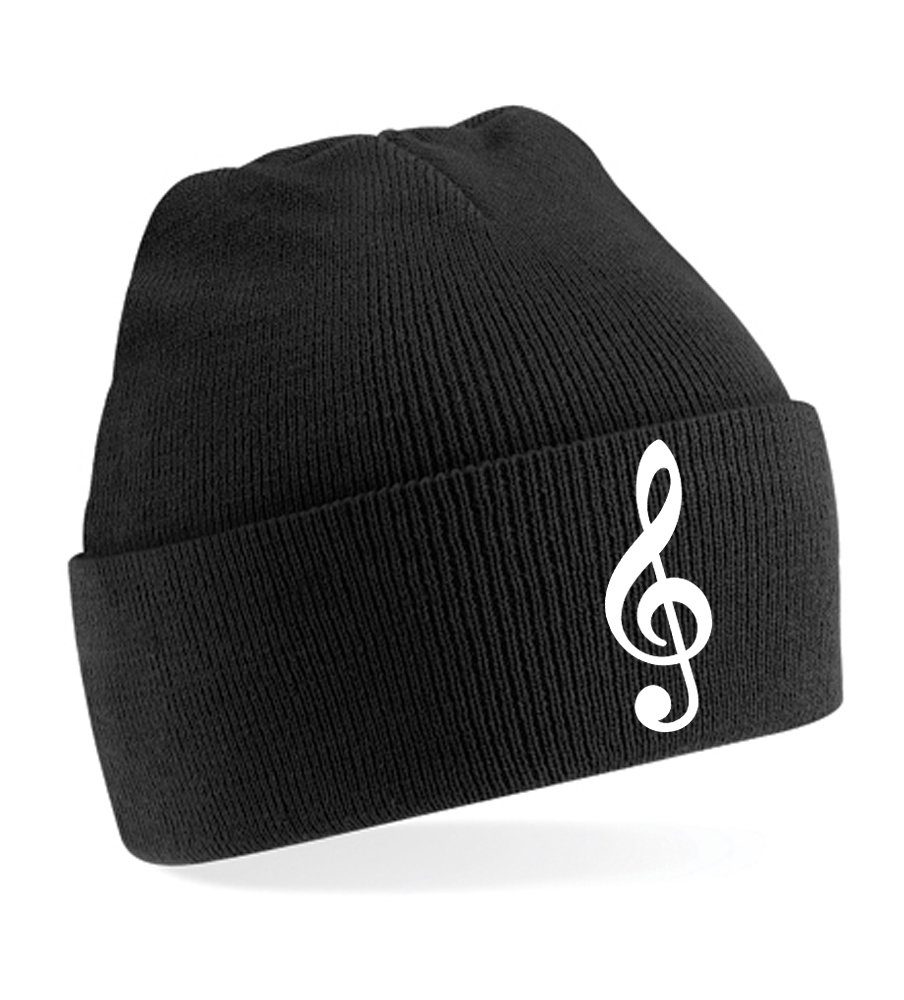Blondie & Brownie Beanie Unisex Erwachsenen Mütze Musik Notenschlüßel