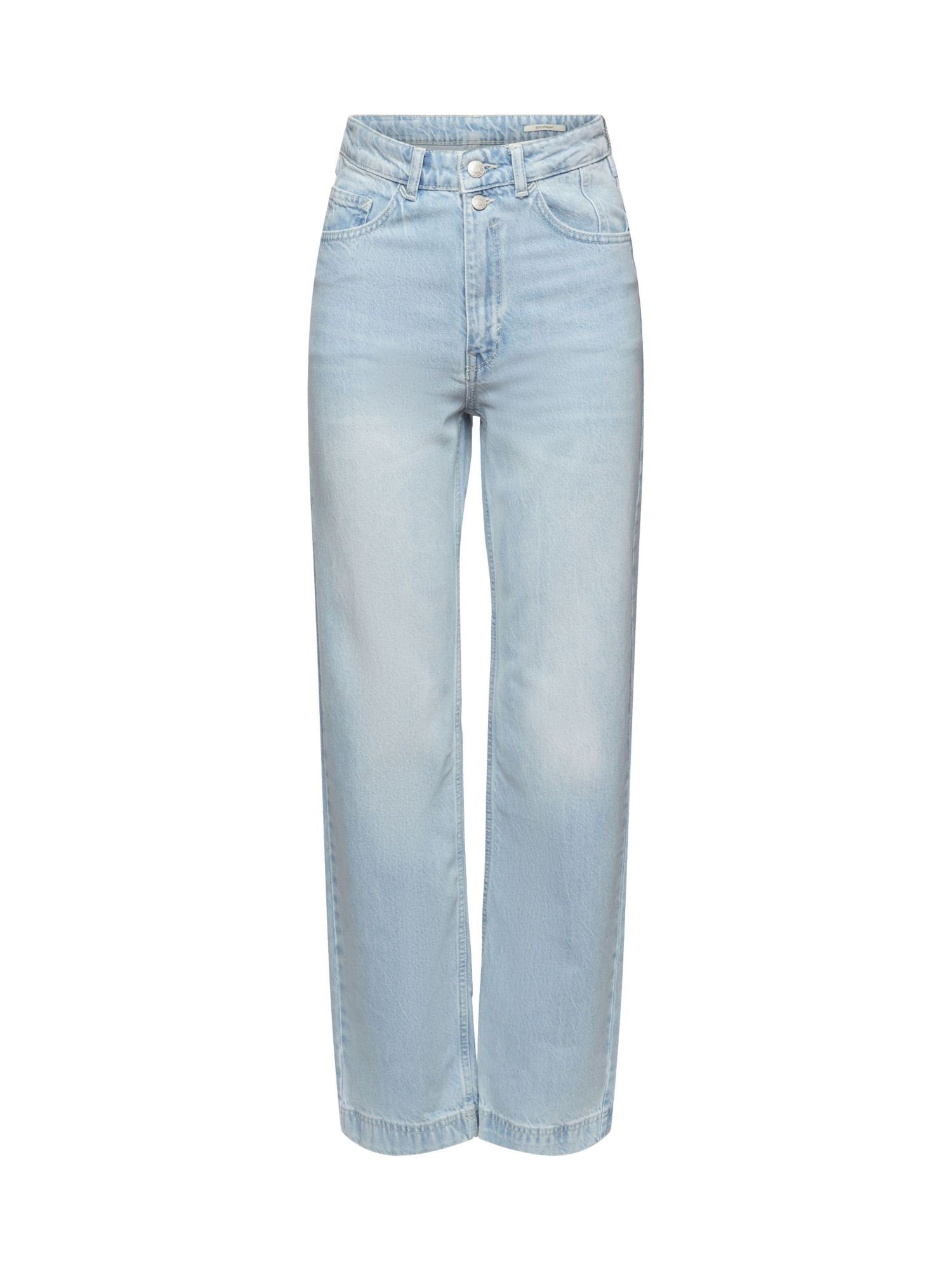 Leg Jeans Esprit Straight BLEACHED Slim-fit-Jeans BLUE