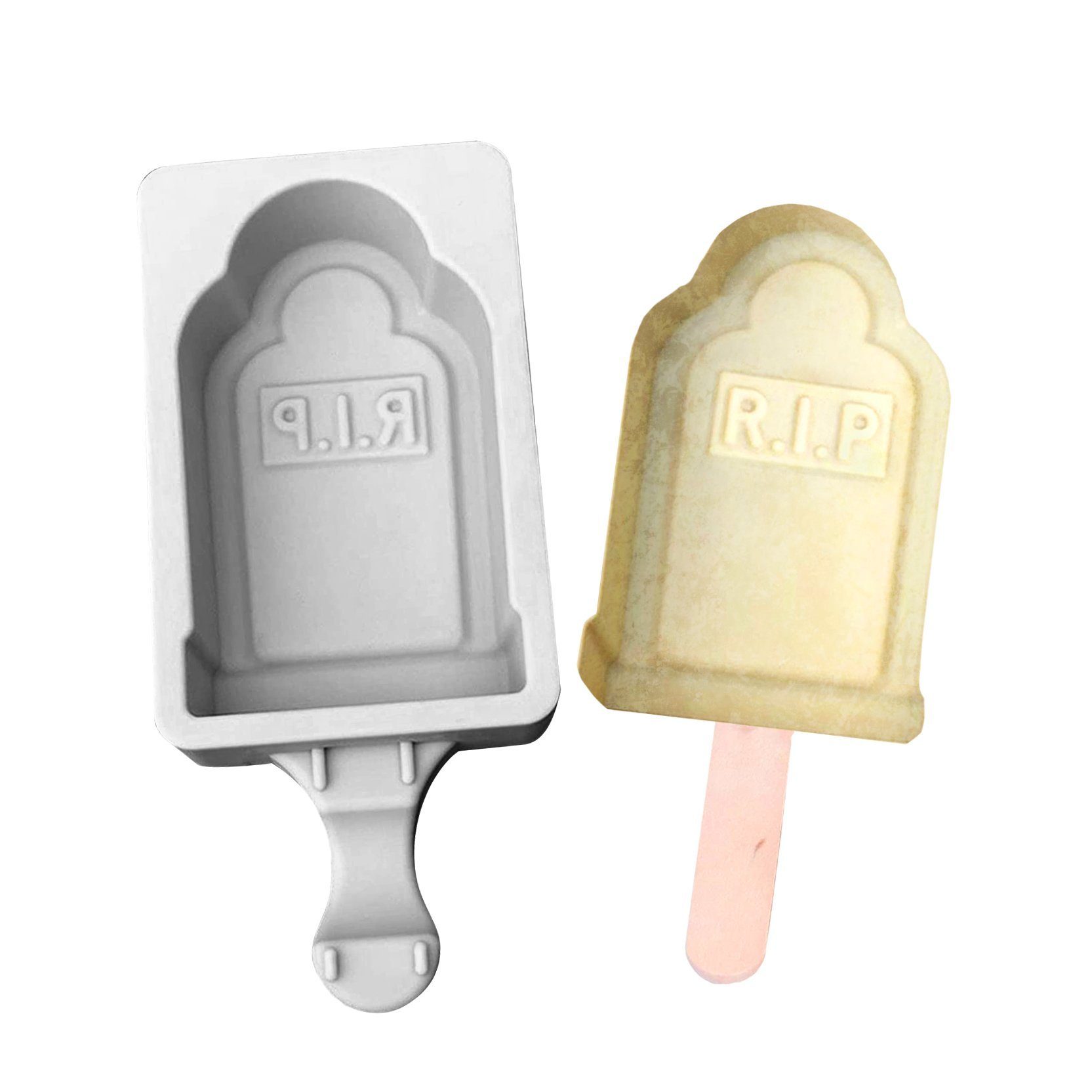 Eisform Grabstein Silikonform für Eis am Stiel
