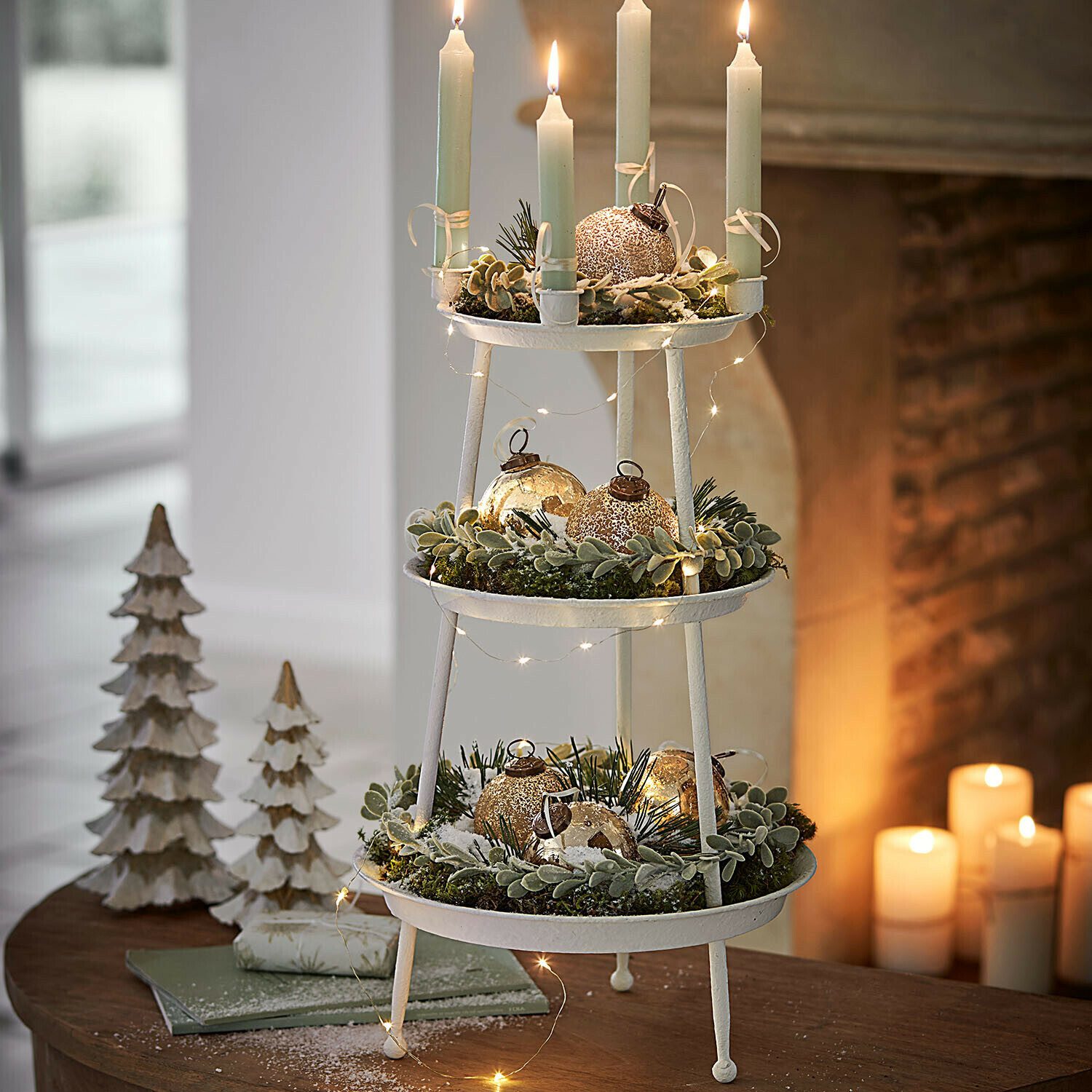 Mirabeau Christbaumschmuck Weihnachtskugel 6er Set Fioravino silber/messing, none