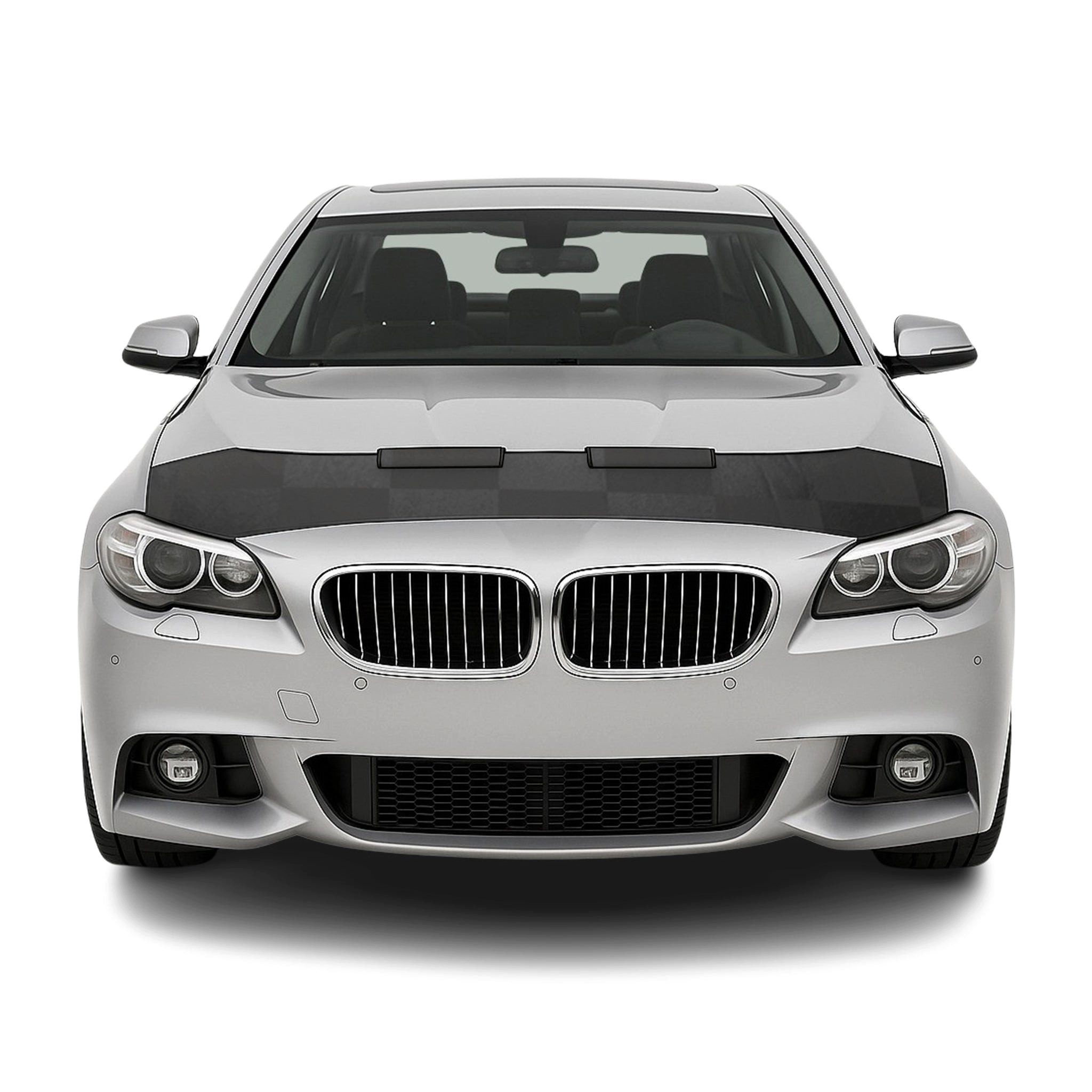 OMAC Frontstoßstange Haubenbra Bonnet Bra für BMW 5er 2010-2016 Kariert Halb, 1-St., Haltbar