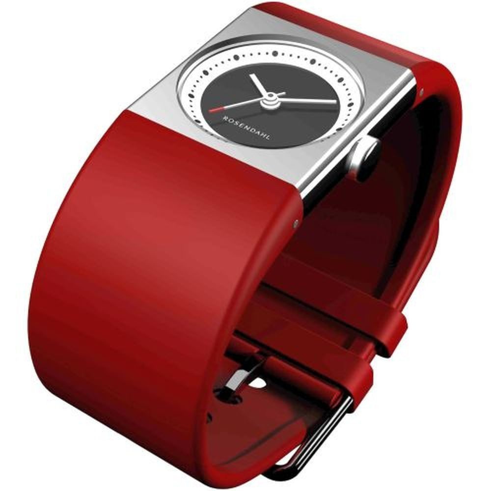 Rosendahl Quarzuhr ROSENDAHL Damen Armbanduhr WATCH IV 43262 silber / schwarz B. 23 mm